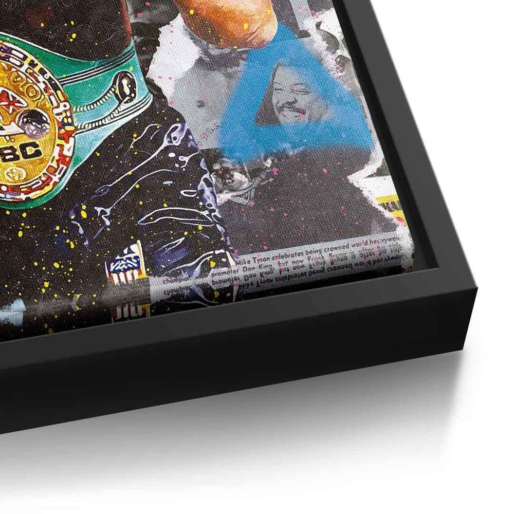 Iron DOTCOMCANVAS® Art Leinwandbild weißer Sport Mike Boxer Pop Mike Mike, Leinwandbild Tyson Rahmen Iron Collage