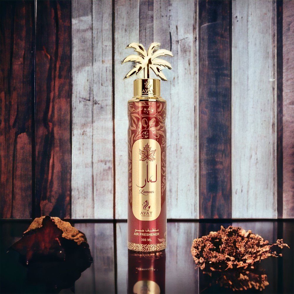 Ayat Perfumes Raumduft Exotischer Raumduft Effektiver Aerosol-Lufterfrischer (LAMAAR Lufterfrischer Set, LAMAAR Lufterfrischer Set), Exotischer Duft, 300ml Dubai-Qualität für frische Atmosphäre