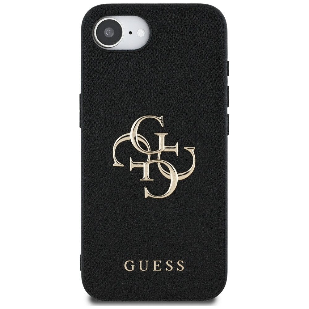 Guess Handyhülle Schutzhülle Handyschale Rückschale 6,1 Zoll, PU-Leder, 4G-Metall-Logo, präzise Passform, leicht