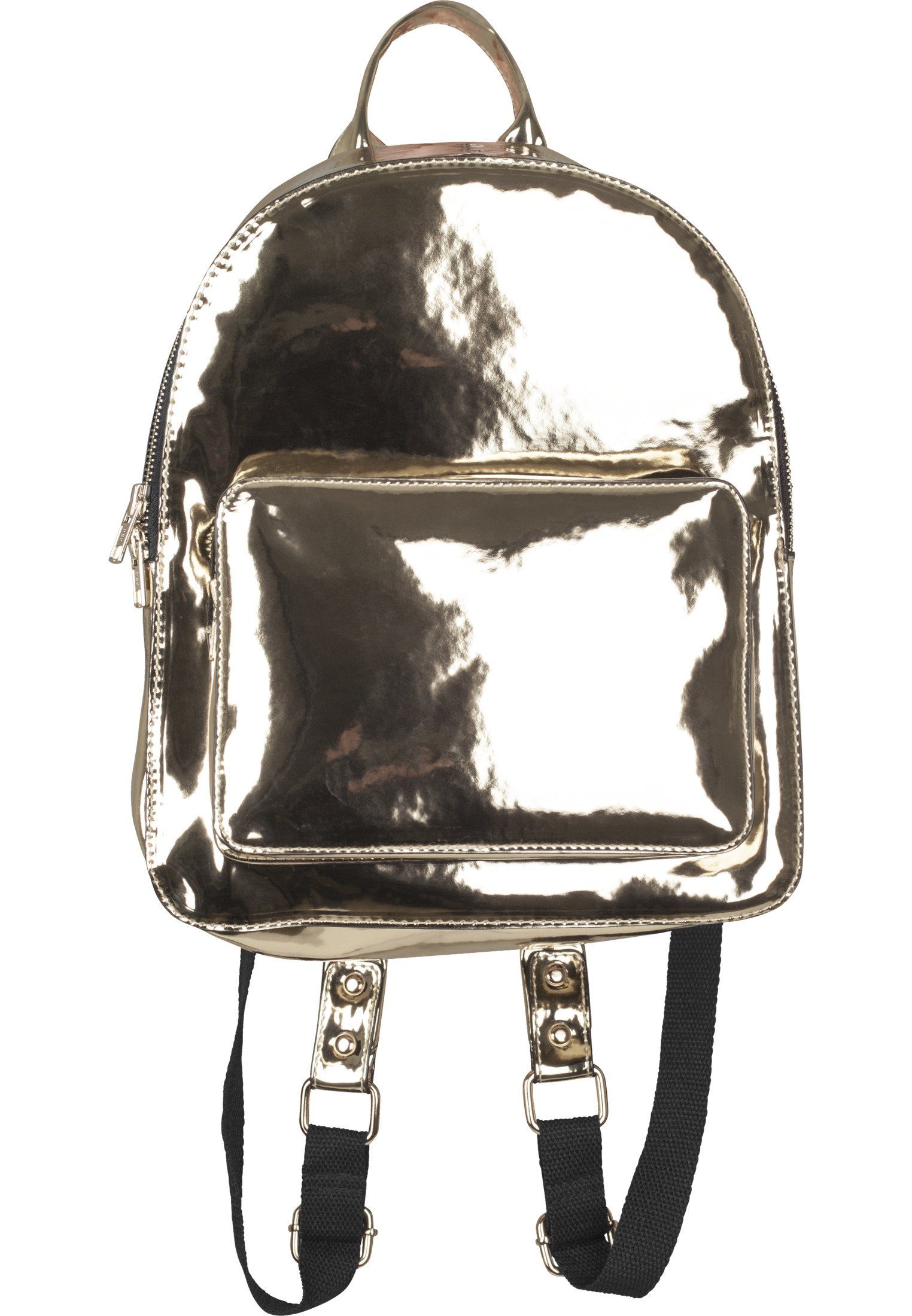 URBAN CLASSICS Rucksack Unisex Midi Metallic Backpack gold