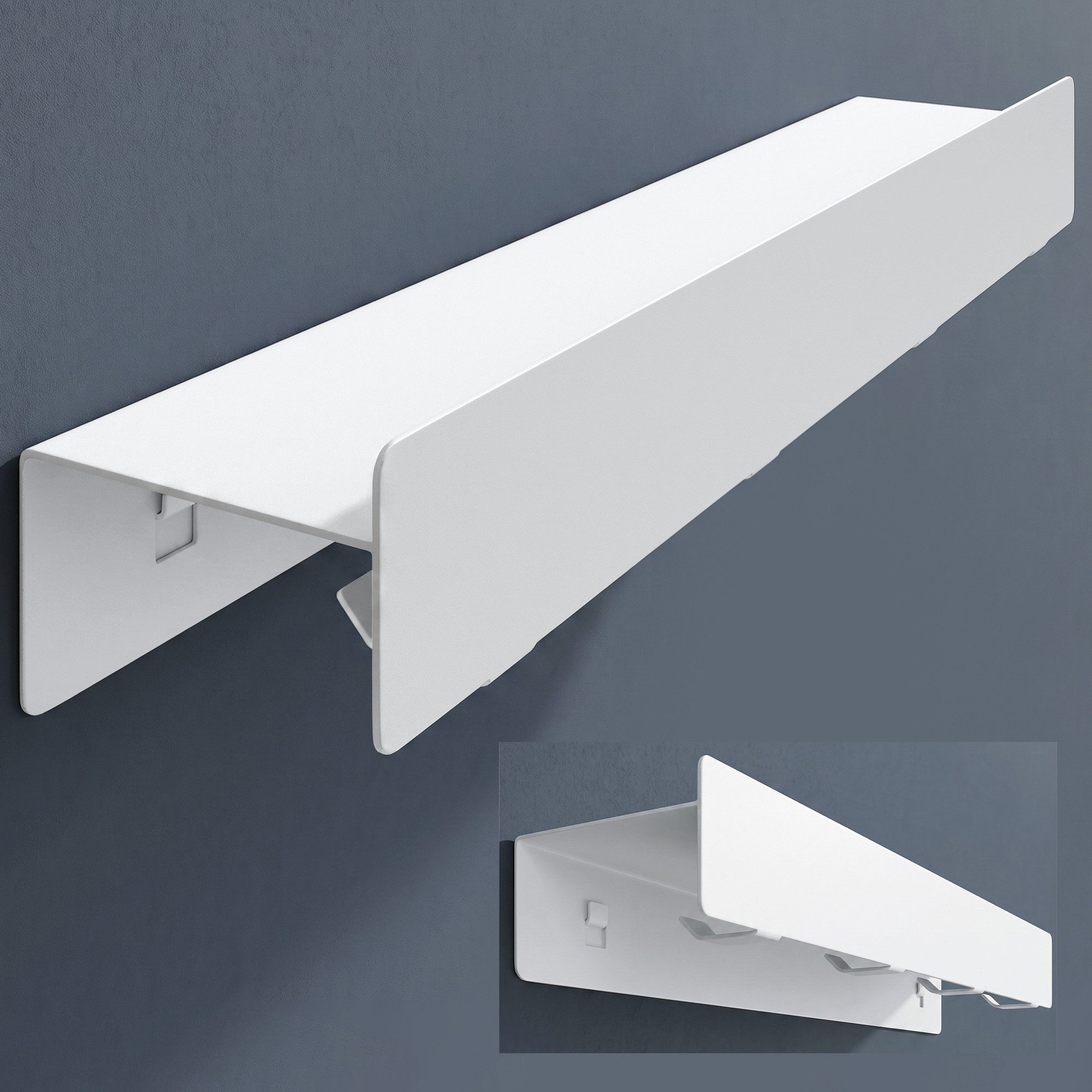 doporro Garderobenleiste Wandgarderobe Garderobenhaken 4/6/8 Haken mit Ablage aus Metall Stalo (4 St), Pulverbeschichtet mit Carbonstahl, 4/6/8 Haken Möglichkeiten