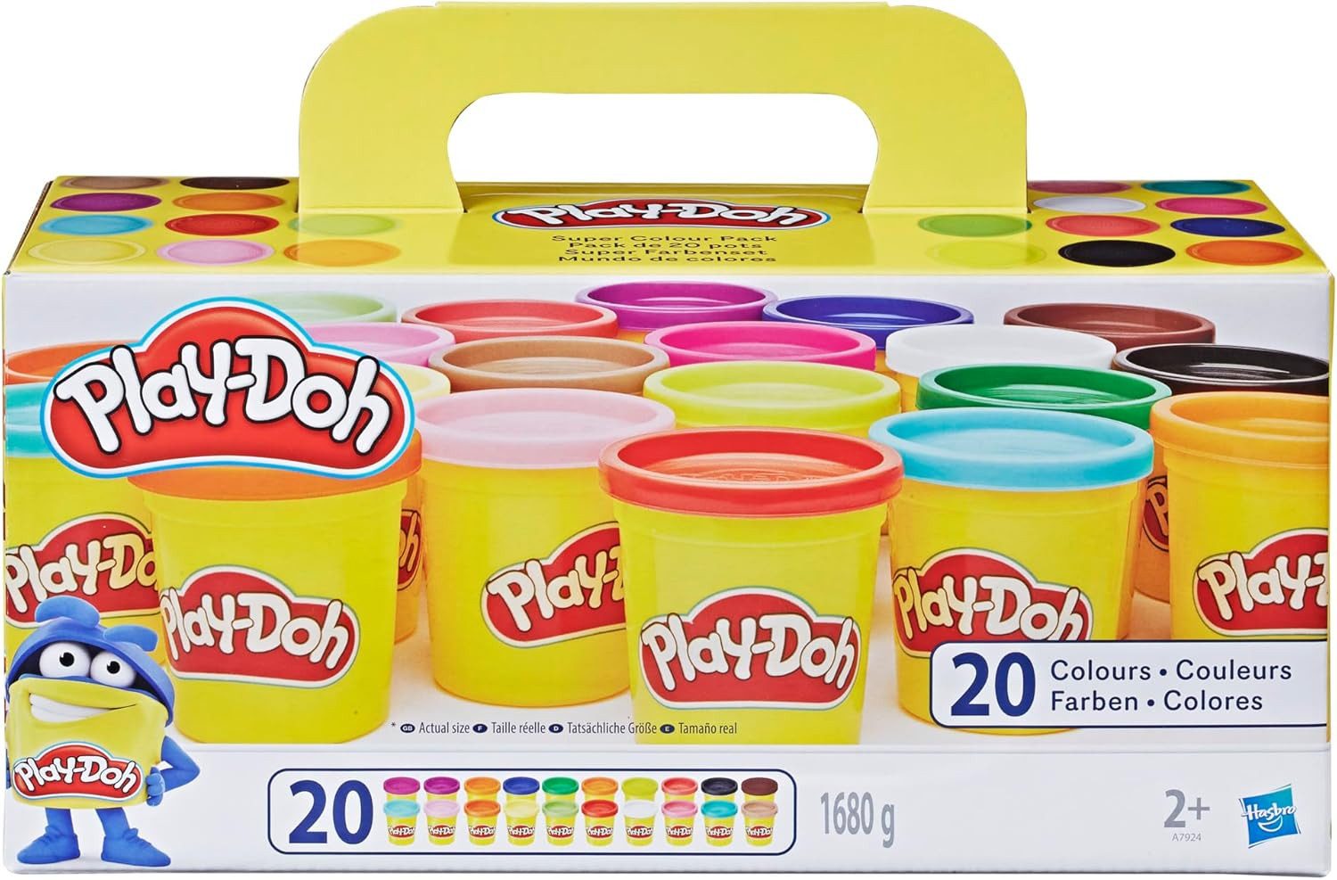 Hasbro Spiel Hasbro Play-Doh Super Colour Set mit 20 Dosen Modelliermasse (insgesam