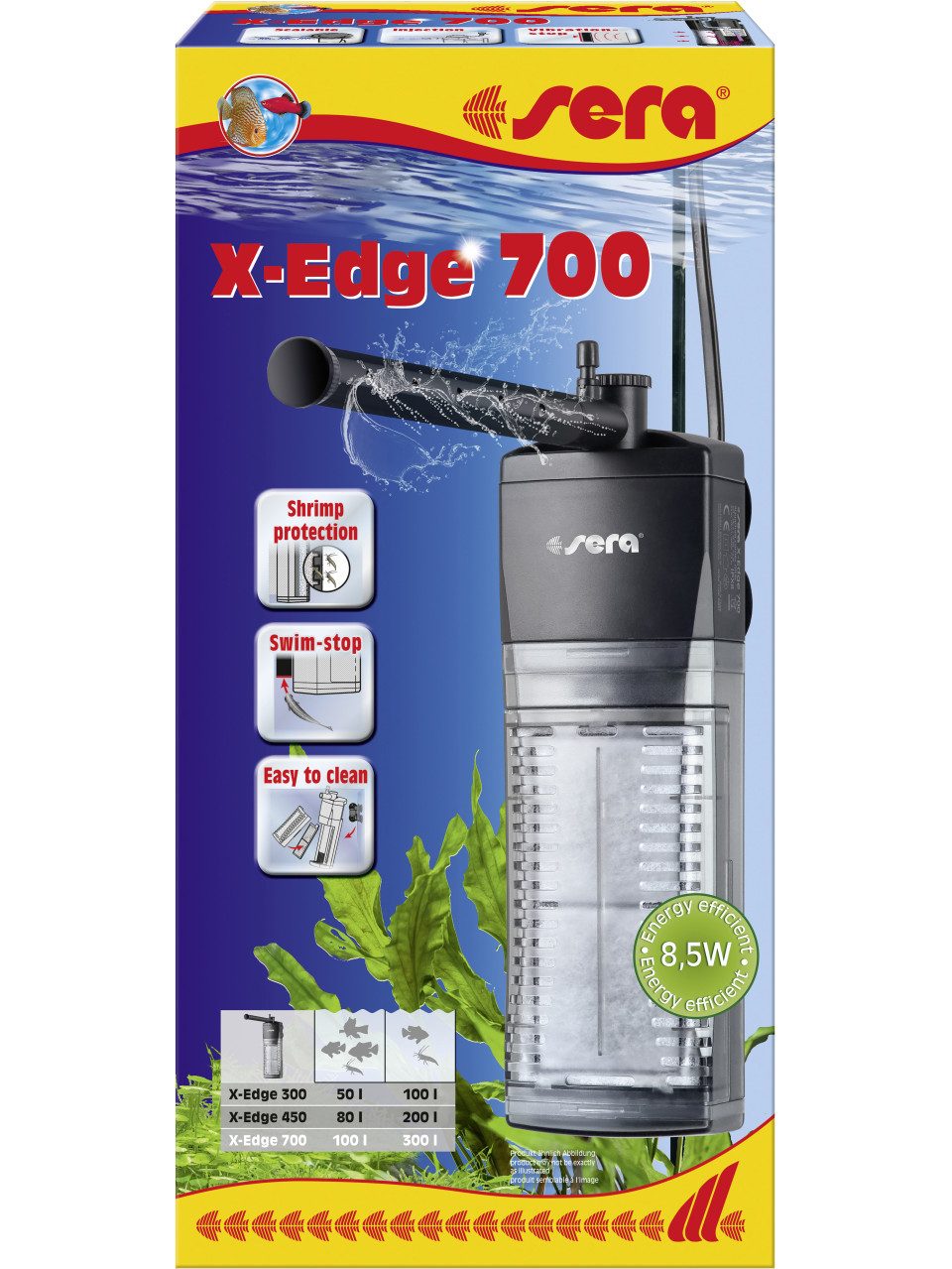 Sera Aquariumfilter Sera Aquarium-Eckfilter X-Edge 700 für Aquarien