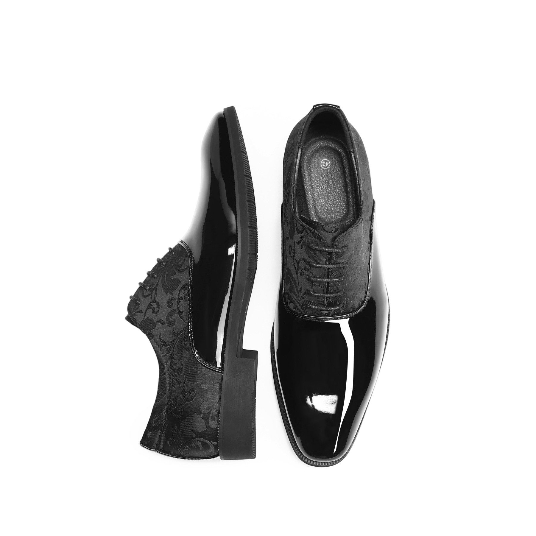 Allthemen Schnürschuh Herr Derby Schnürschuhe mit Retro Paisley Muster Business Formal Stil