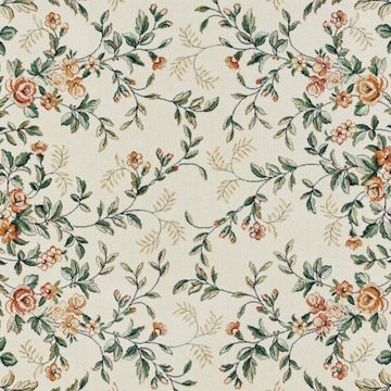 Teppich Orientalischer Samt Teppich Fransen Antik Flowers Creme Grün, NOURISTAN, rechteckig, Höhe: 5 mm