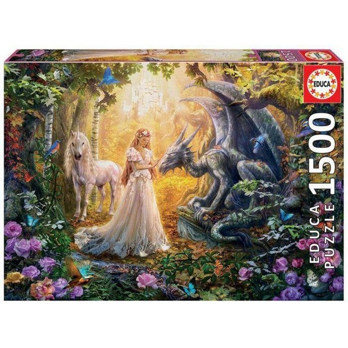 Carletto Puzzle Educa Puzzle. Dragon Princess and Unicorn 1500 Teile Puzzleteile