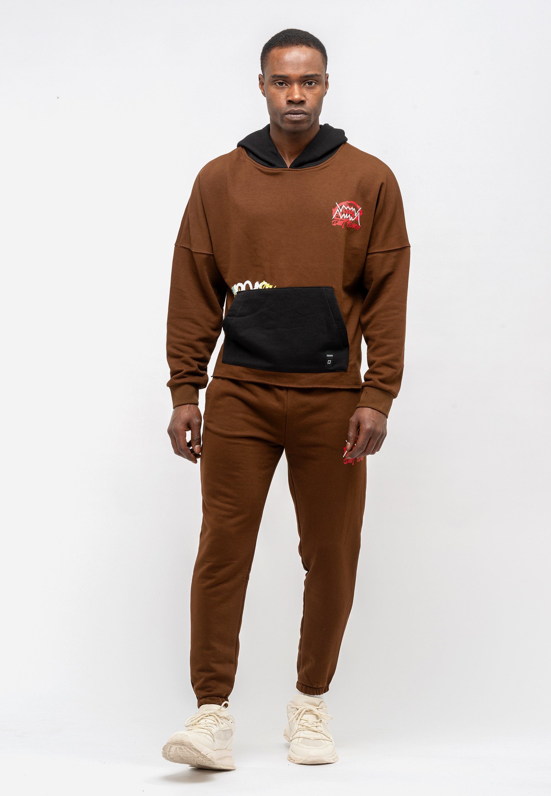 Trainingsanzug Tom Barron Mens Oversize Print Design Sweatshirt And Pant Sets