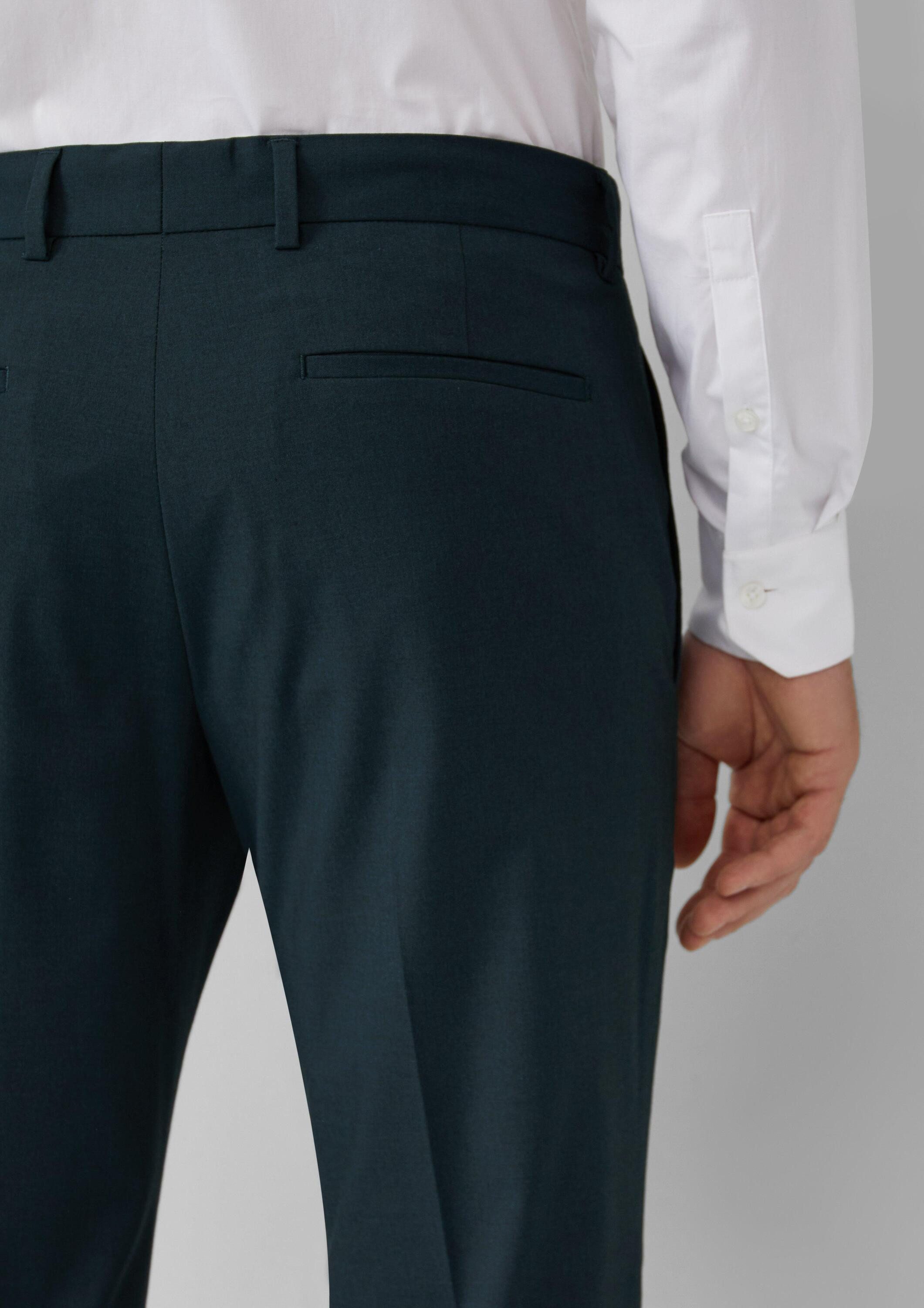 s.Oliver Chinos Anzughose S.OPURE s.O PURE: Anzughose im Slim Fit aus meliertem Stretch-Twill