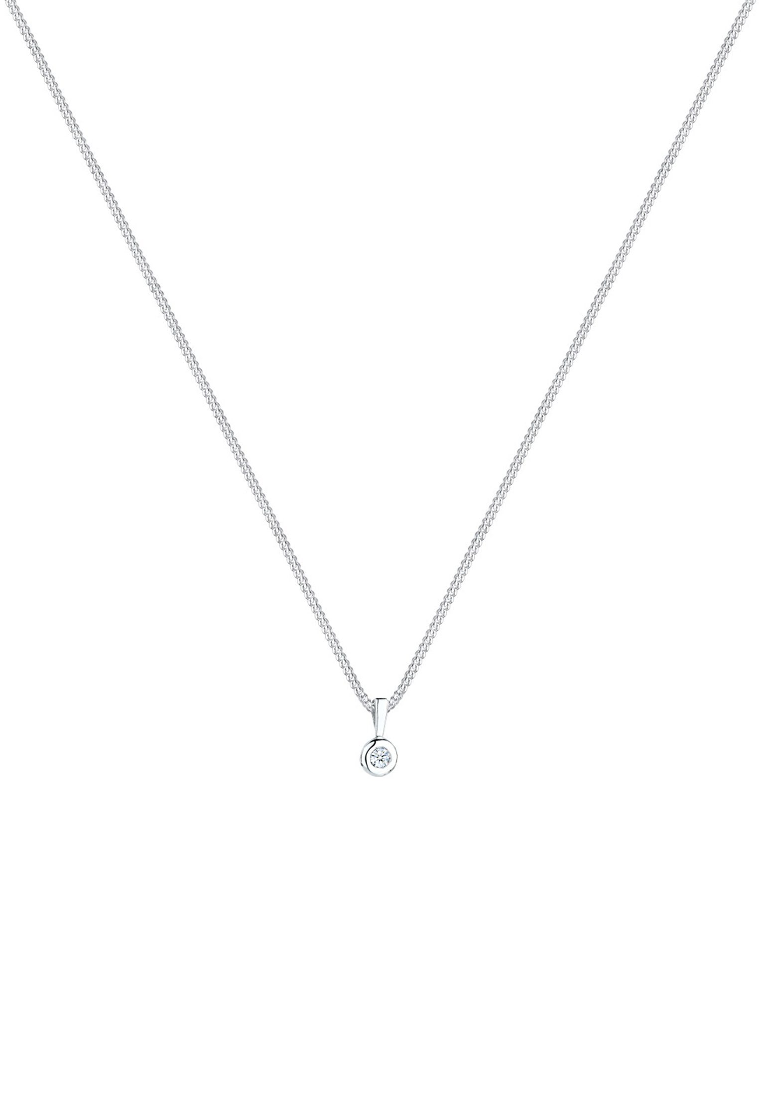 Elli DIAMONDS Kette mit Anhänger Solitär Diamant Brillantschliff (0.03 ct) günstig online kaufen