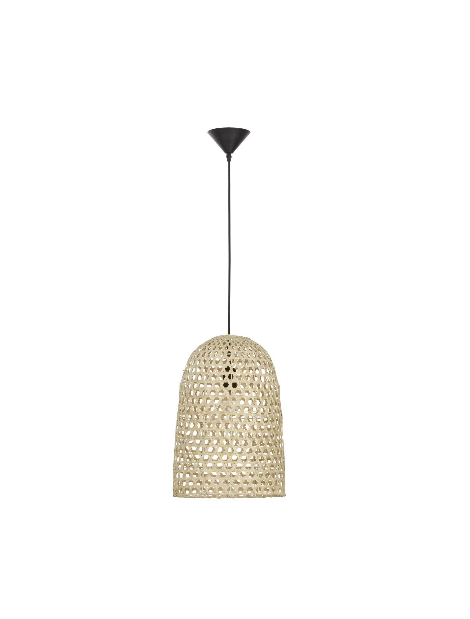 Licht-Erlebnisse Pendelleuchte EDGAR, ohne Leuchtmittel, Hängelampe höhenverstellbar 30 cm breit E27 Schwarz Beige Esstisch