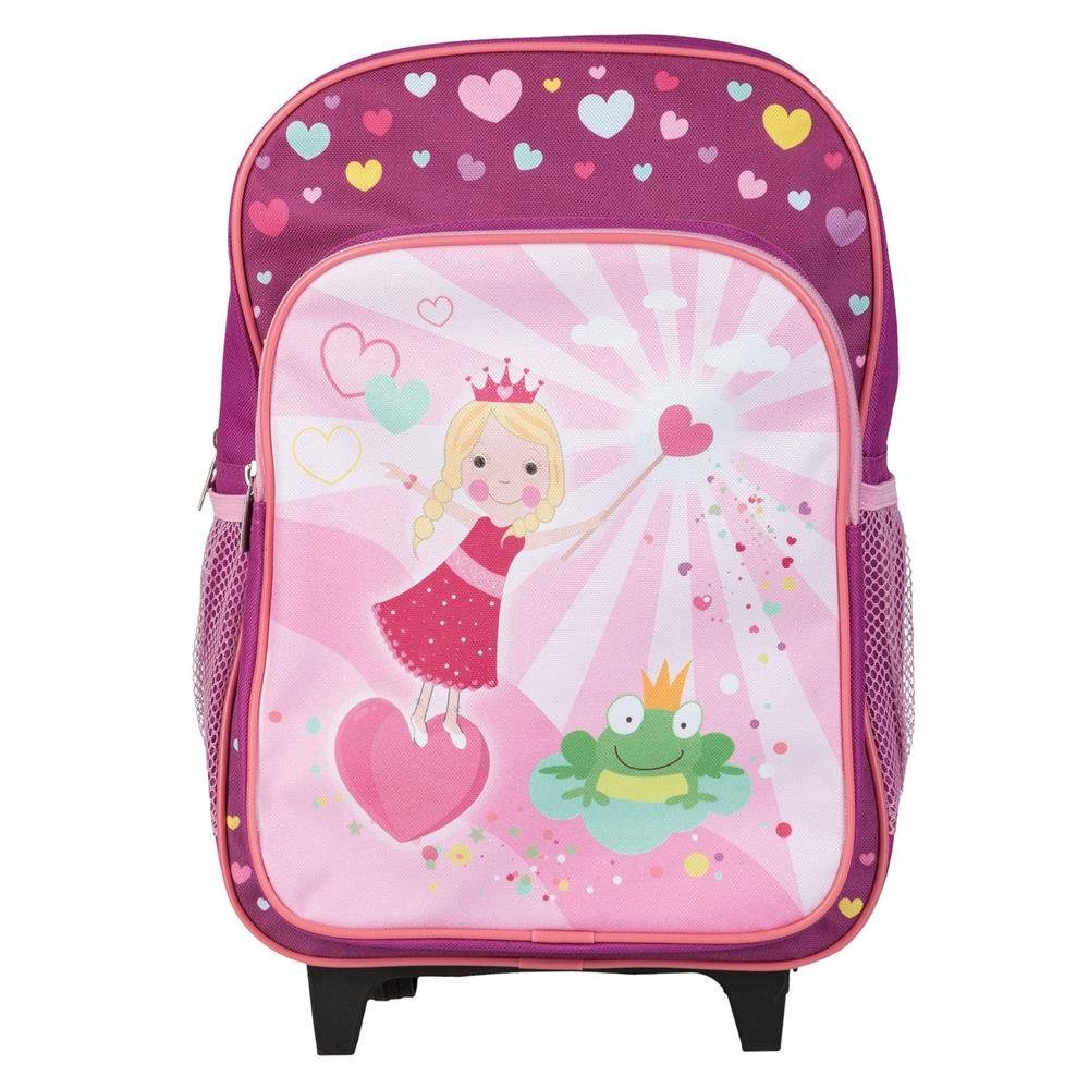 Kinderrucksack Rucksack Kinder 1 Handgepäckskoffer 22047, 2 rosa Idena in Prinzessin Trolley
