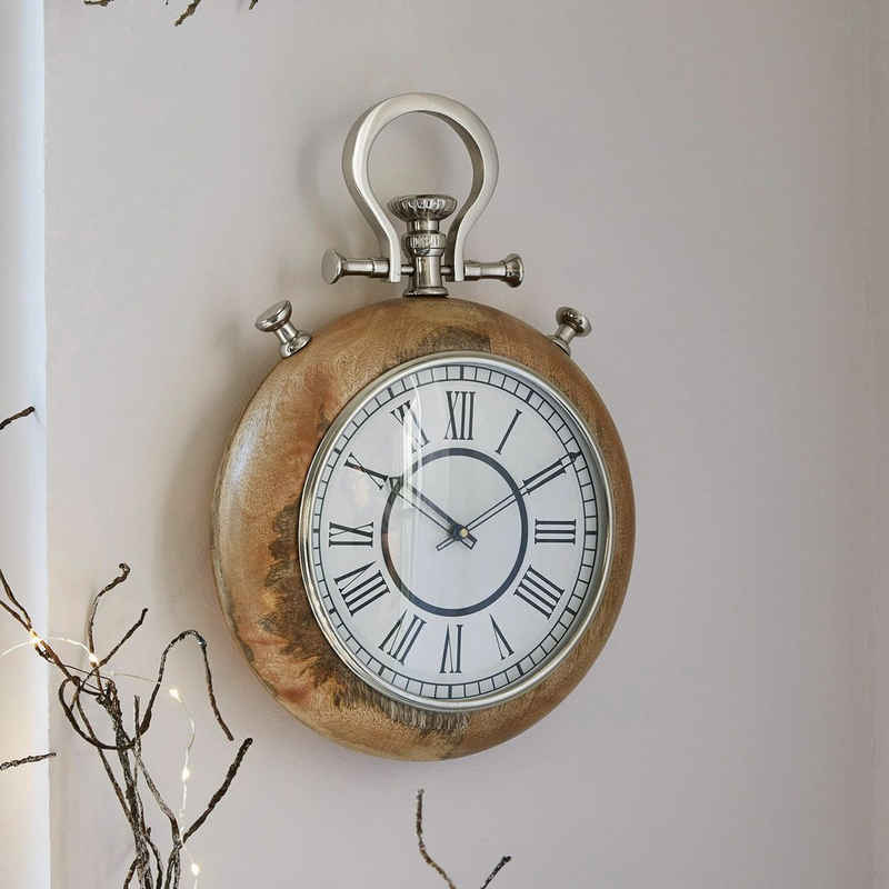 Mirabeau Wanduhr Uhr Reims antikbraun/weiß