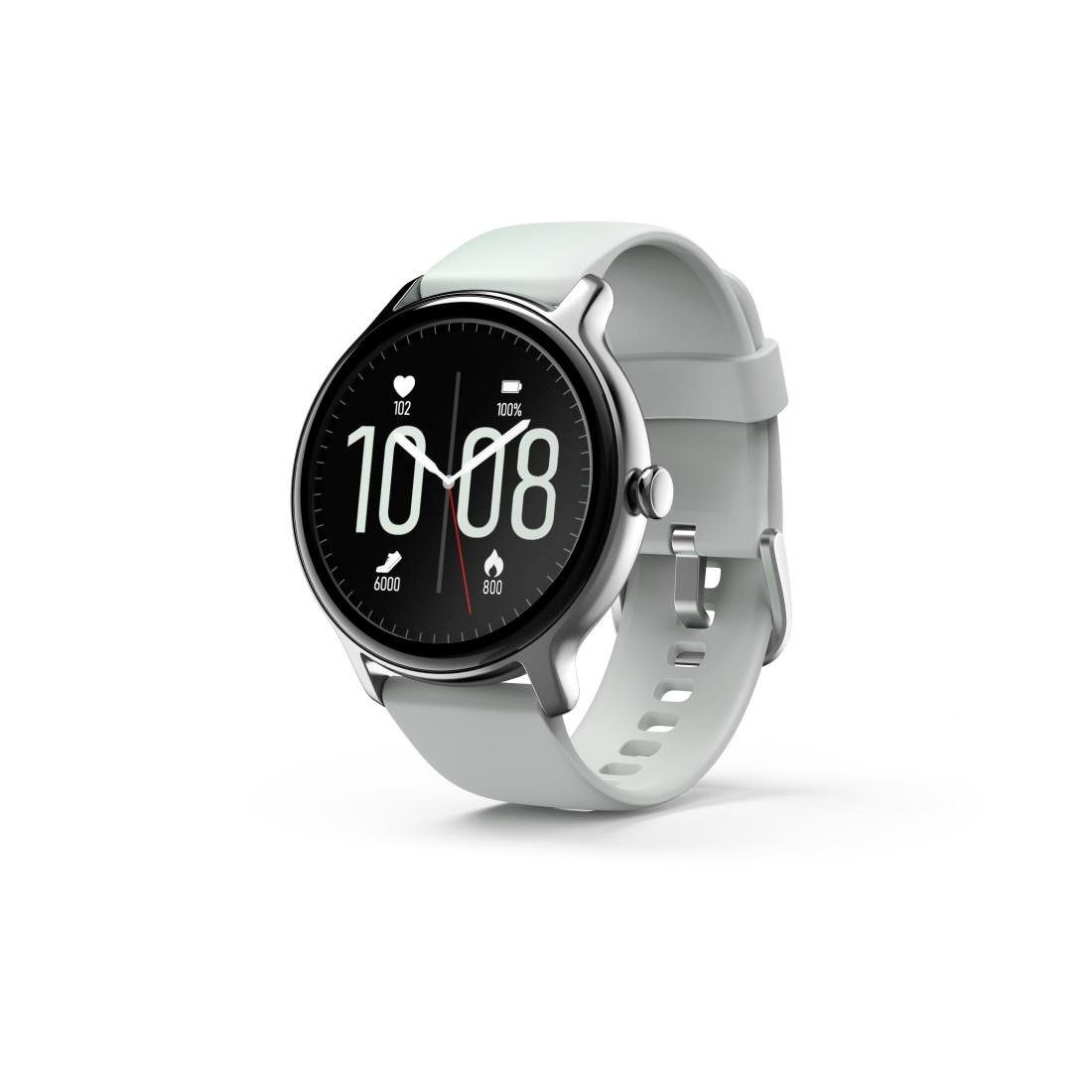 grau Blutsauerstoff silberfarben Smartwatch Fitnesstracker, wasserdicht, Schritte, Smartwatch Zoll), Schlaf, Herren, (2,79 | cm/1,09 Herzfrequenz, Timer, Kalorien, Hama Stress, Tempo, Damen Musik