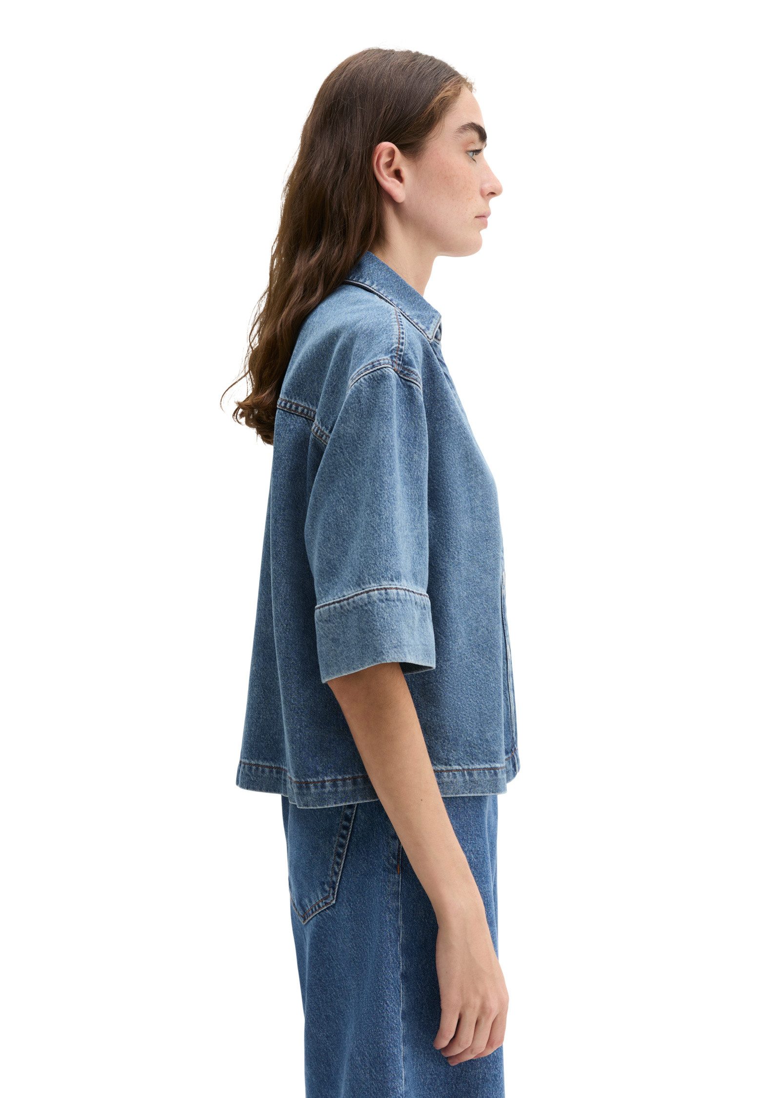 Marc O'Polo Jeansbluse aus Organic Cotton-Lyocell-Mix