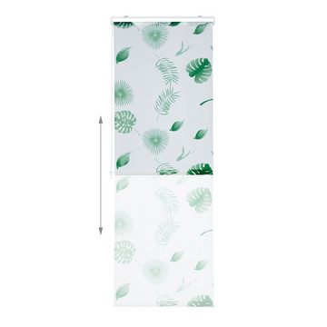 relaxdays Duschrollo Duschrollo Blätter grün Breite 60 cm, 60x240cm