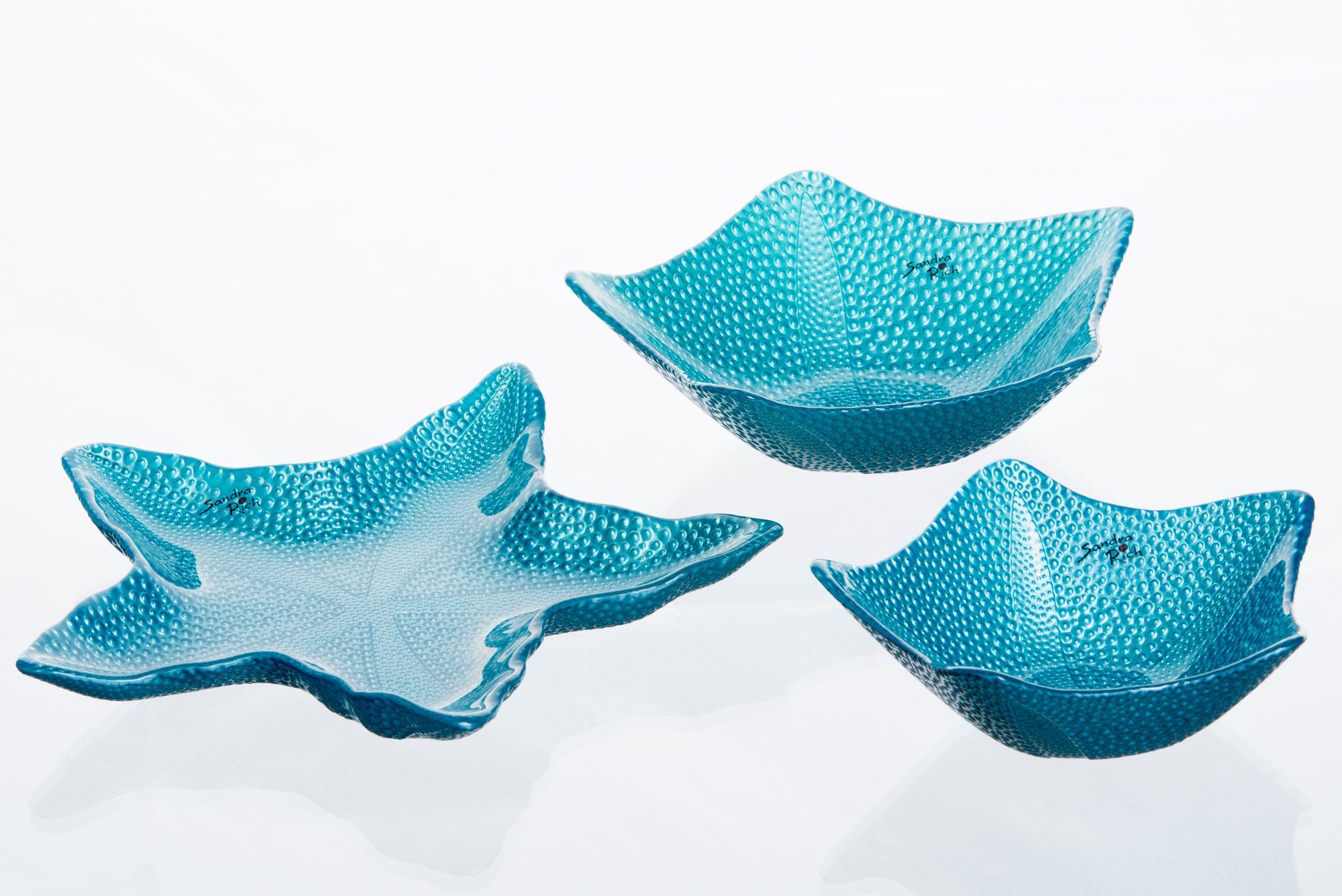 Sandra Rich Schale Glasschale Seestern MARINA eisblau von Sandra Rich, Glas