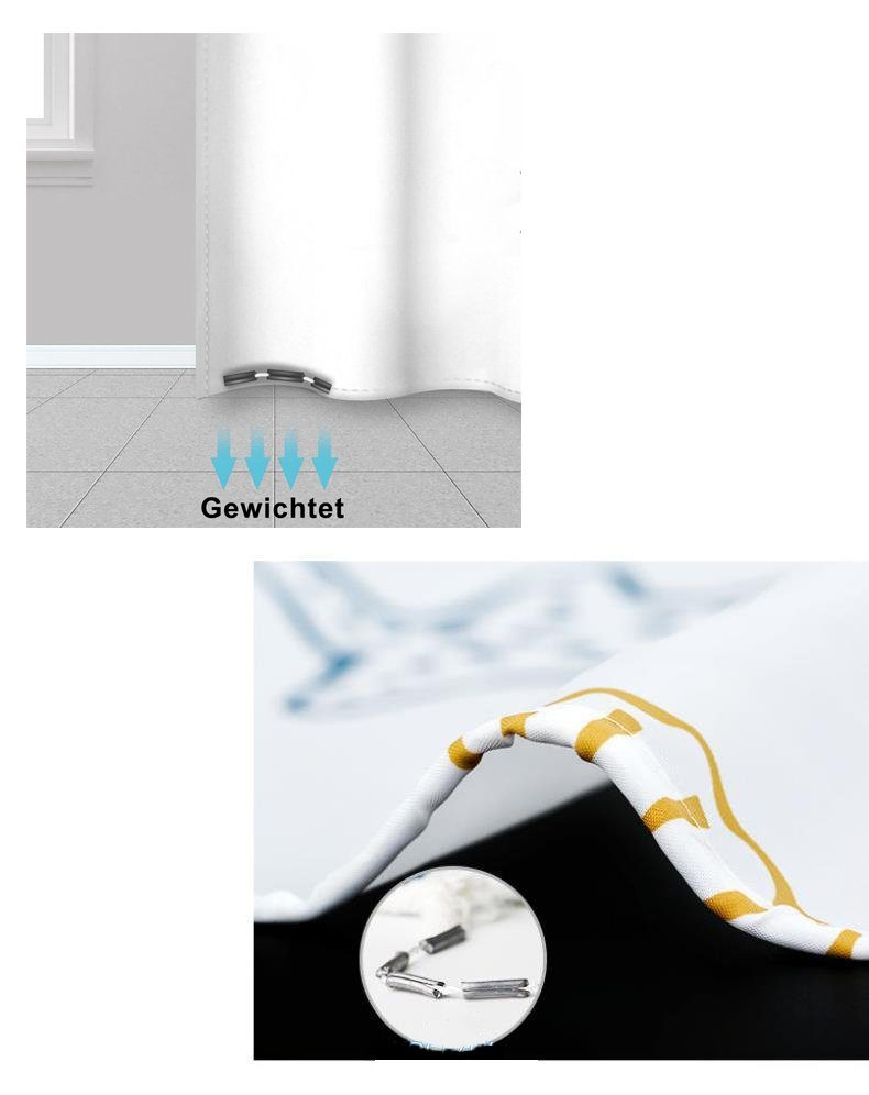 Fanci Home Duschvorhang Seestern Textil Polyester Anti-Schimmel wasserdicht günstig online kaufen