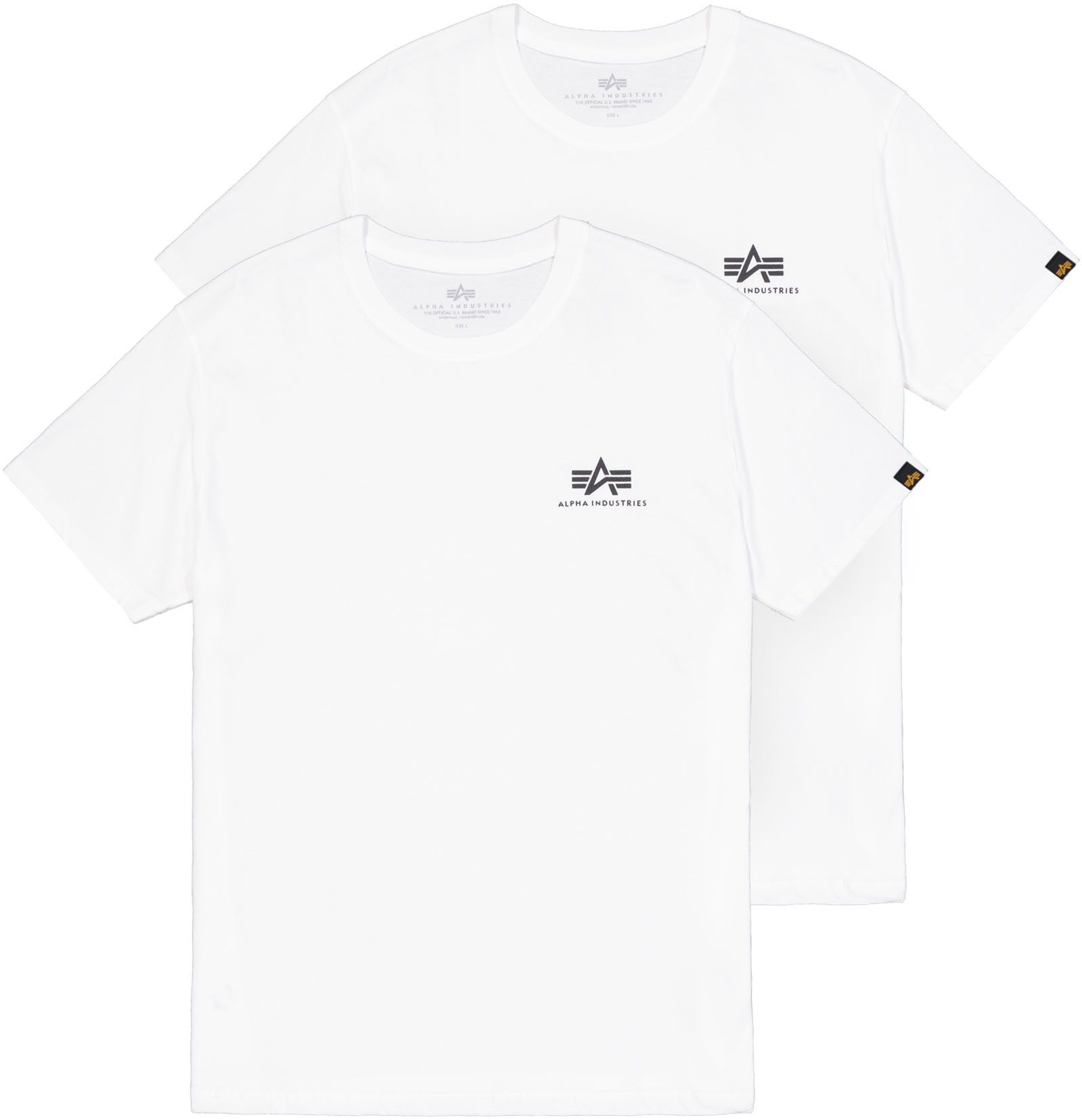 Alpha Industries Rundhalsshirt Basic T Small Logo 2 Pack (Set, 2-tlg) günstig online kaufen
