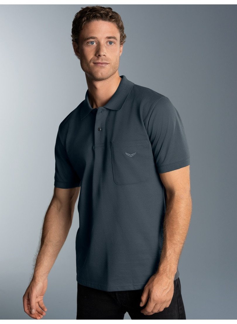 Trigema Poloshirt TRIGEMA Polohemd mit Brusttasche (1-tlg)