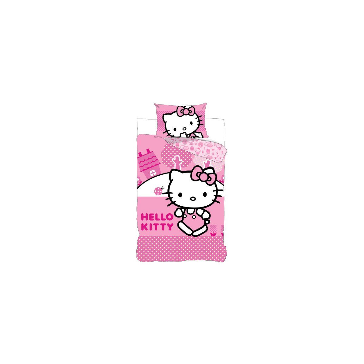 Hello Kitty Kinderbettwäsche Hello Kitty Pink World Kinderbettwäsche 100x135