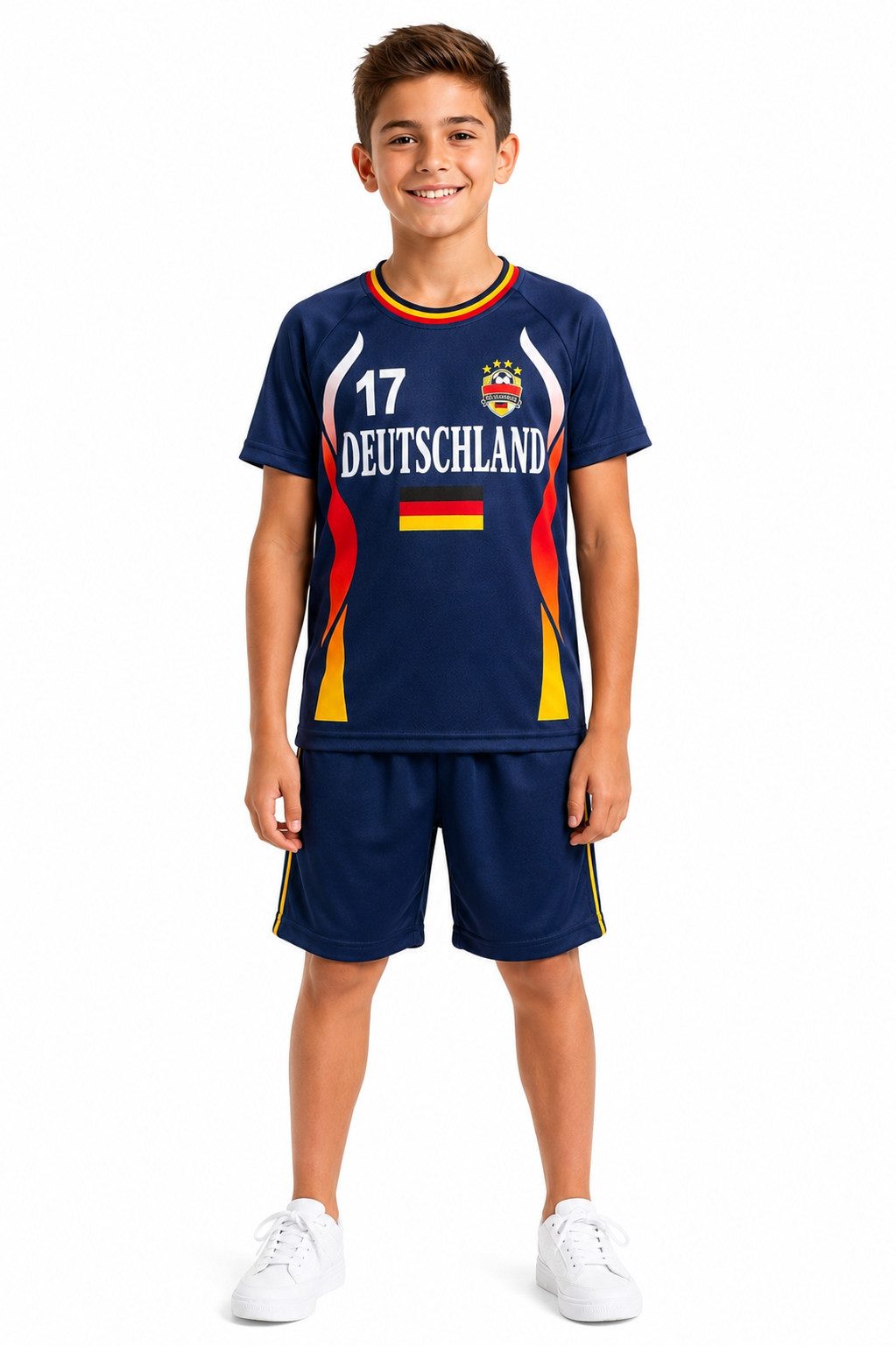 Fashion Boy Fußballtrikot Fußball Fan Set Deutschland Germany Trikot + Shorts 2026, JS780 (Set, 2, Shirt+Shorts)