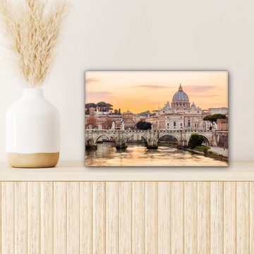 OneMillionCanvasses® Leinwandbild Italien - Skyline - Rom, (1 St), Wandbild Leinwandbilder, Aufhängefertig, Wanddeko, 30x20 cm