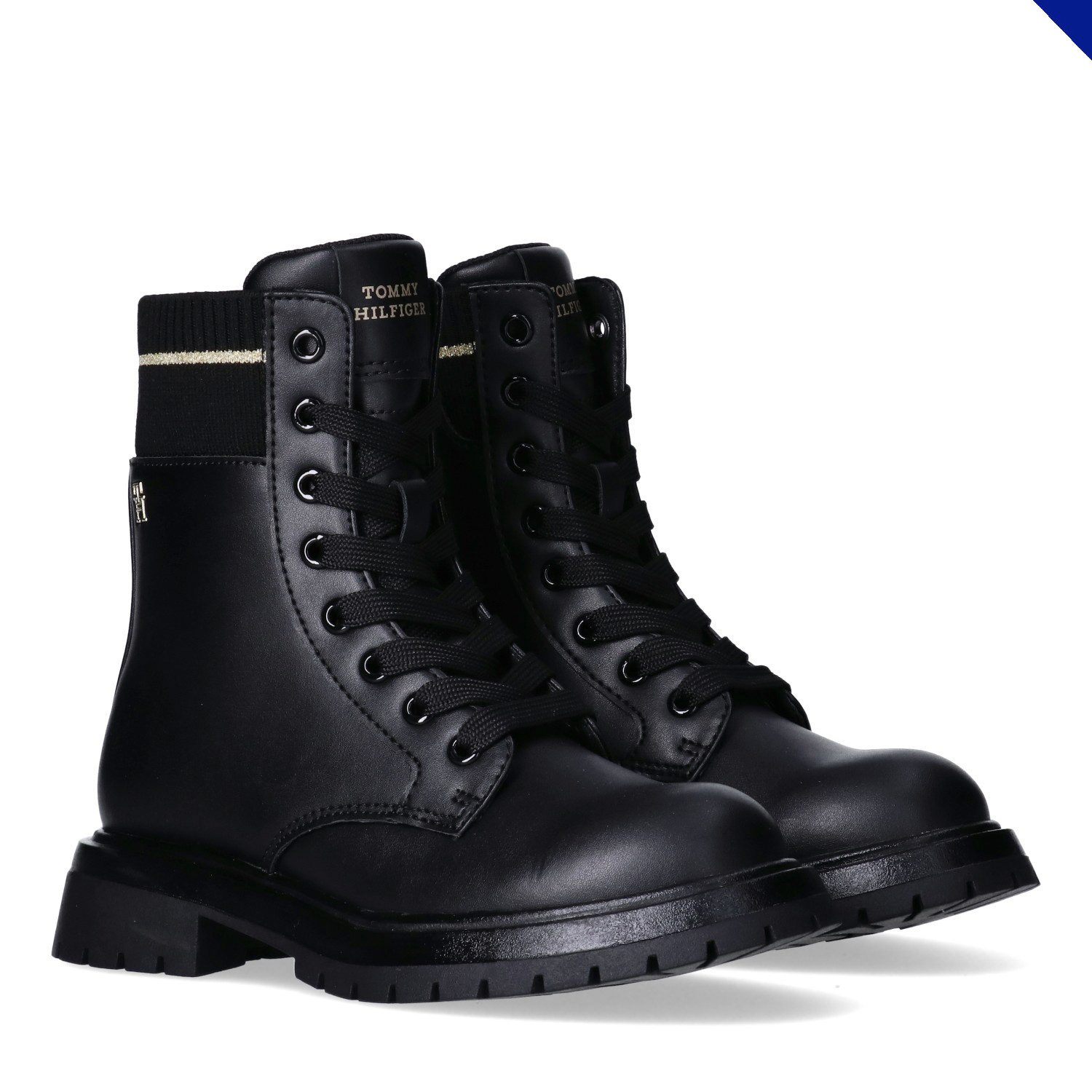 Tommy Hilfiger Schnürboots Biker Черевики, Winterboots mit Blockabsatz