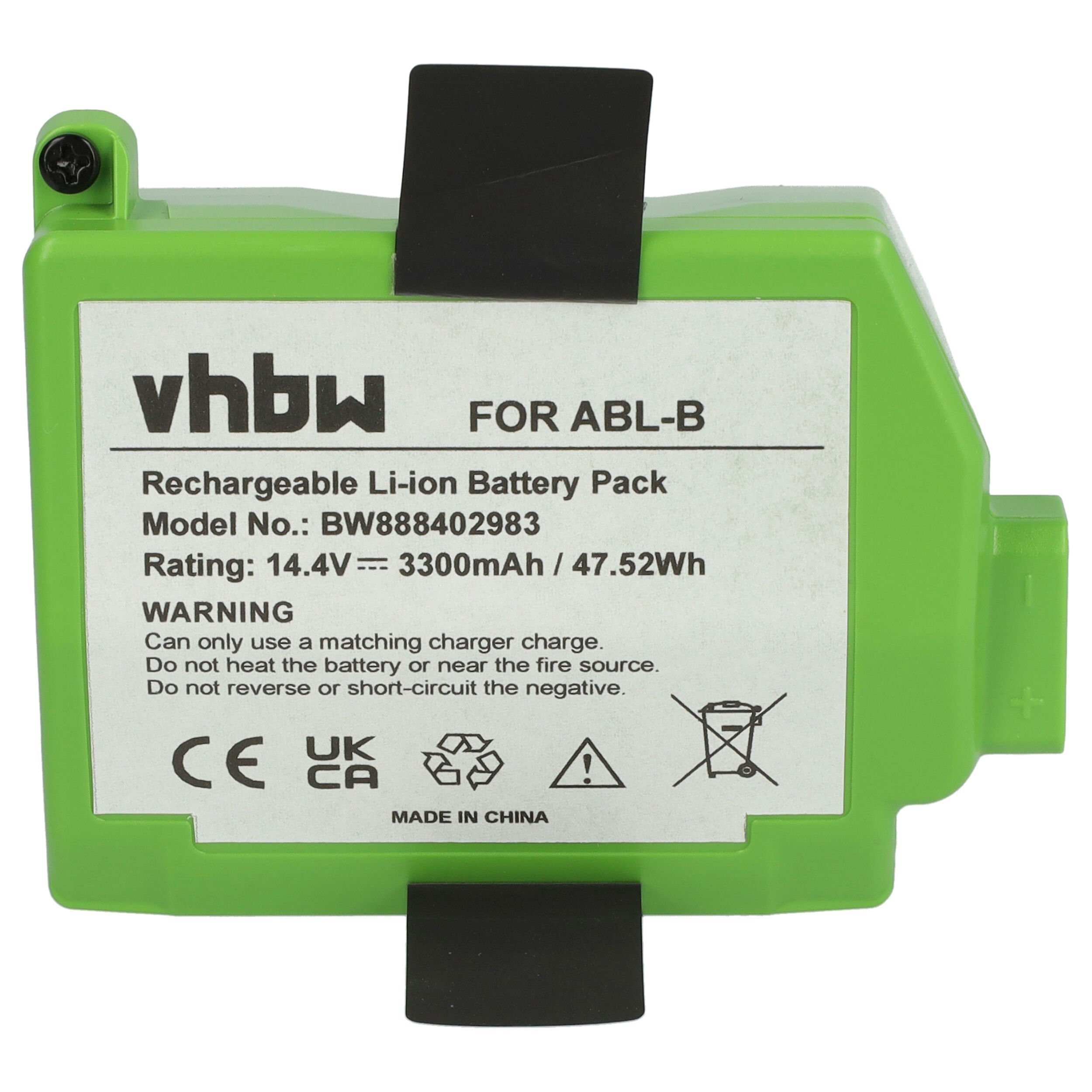 vhbw Ersatz für iRobot ABL-B, 4650994 für Staubsauger-Akku Li-Ion 3300 mAh (14,4 V)