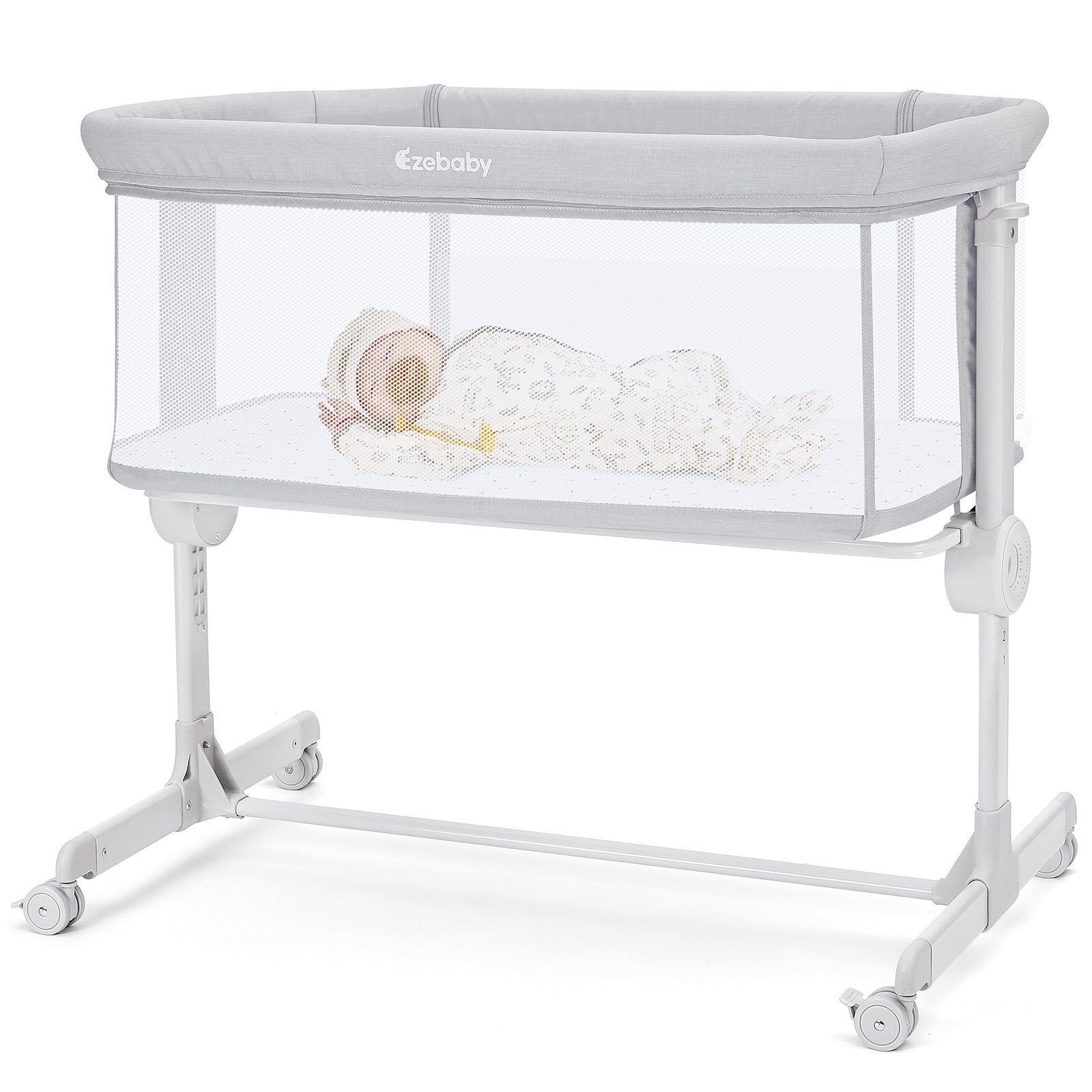 Ezebaby Beistellbett 2 in1 Baby Bett 7 Höhenverstellung