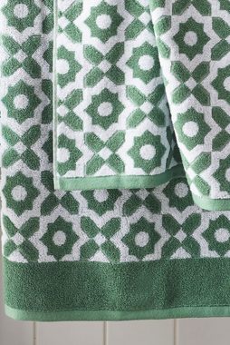 Next Handtuch Handtuch mit geometrischem Kachelmuster, (1-St)