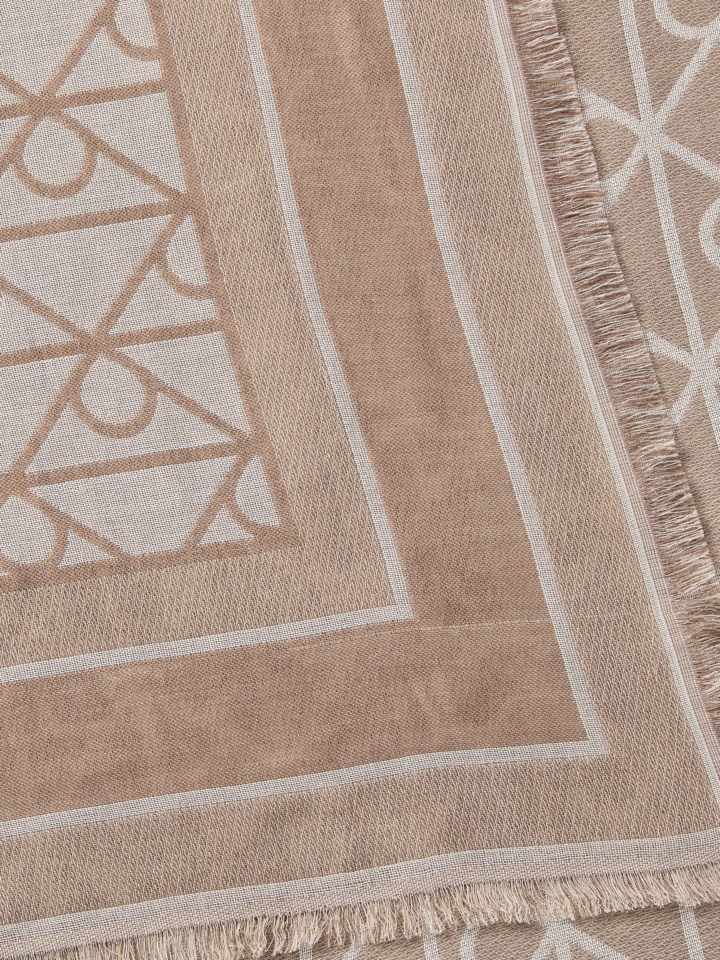 Calvin Klein Modetuch EMBLEM AOP JACQUARD SQUARE SCARF, Mit Markenlabelmusterung