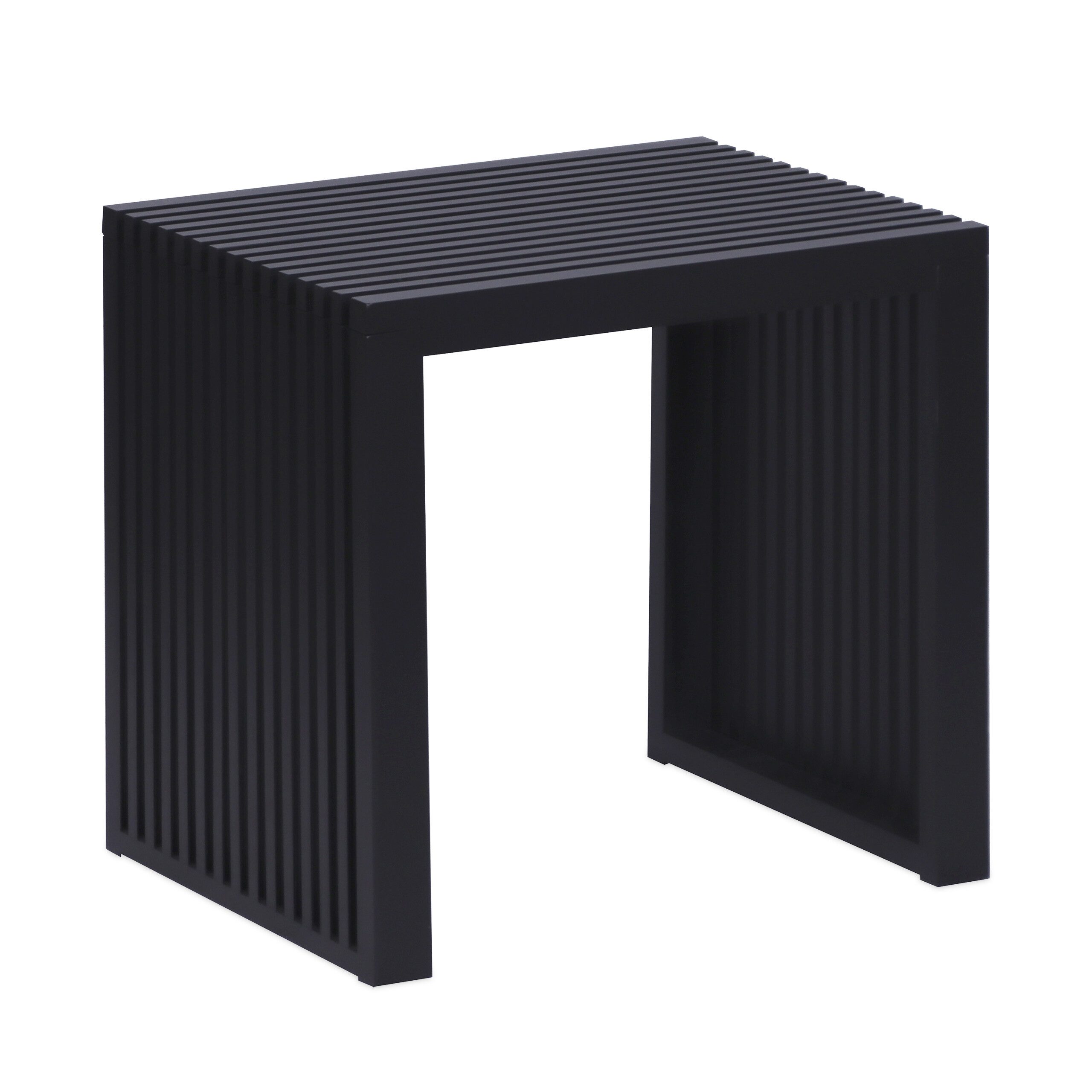 relaxdays Sitzbank Minimalistische Sitzbank aus Bambus (1-St), schwarz, L