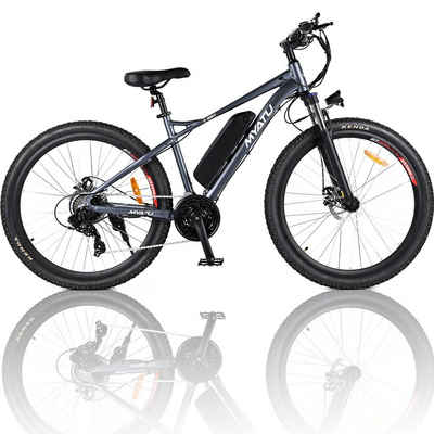 Myatu E-Bike »27,5 Zoll E-Bike Mountainbike, Elektrofahrrad 36V 8Ah Lithium-Akku«, 21 Gang Shimano, Kettenschaltung, 250,00 W