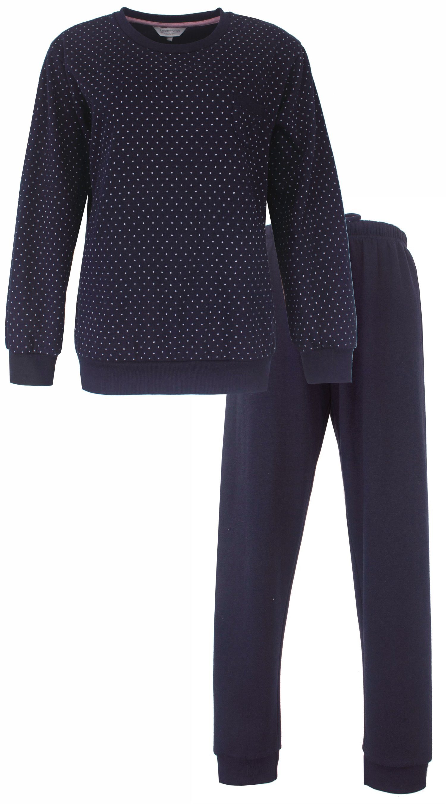 Tenderness Schlafanzug Microfleece Damen Pyjama (2 tlg) Modisches Design günstig online kaufen