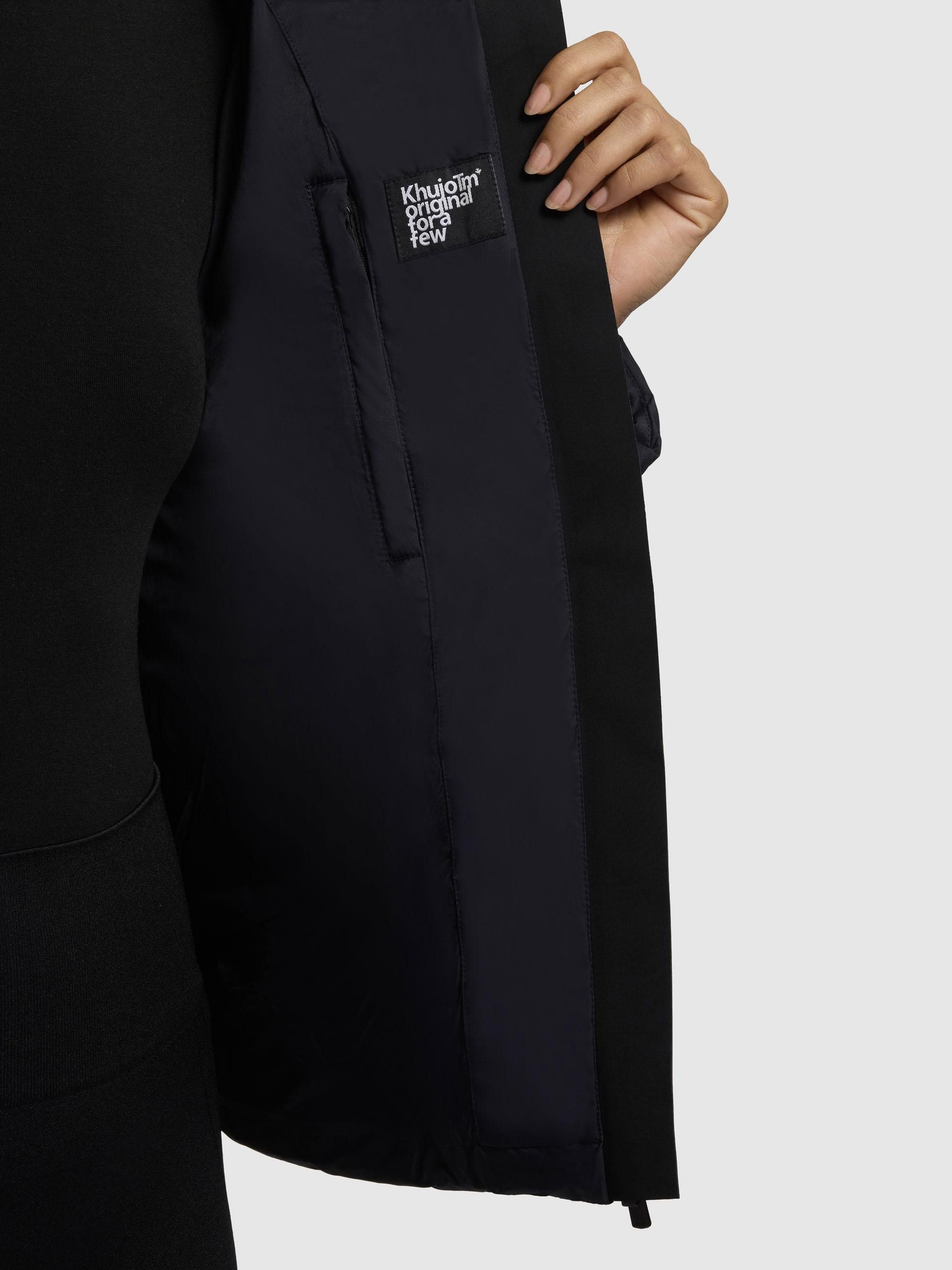 khujo Winterjacke Liev-YM Warme gesteppte Damen Kapuzenjacke