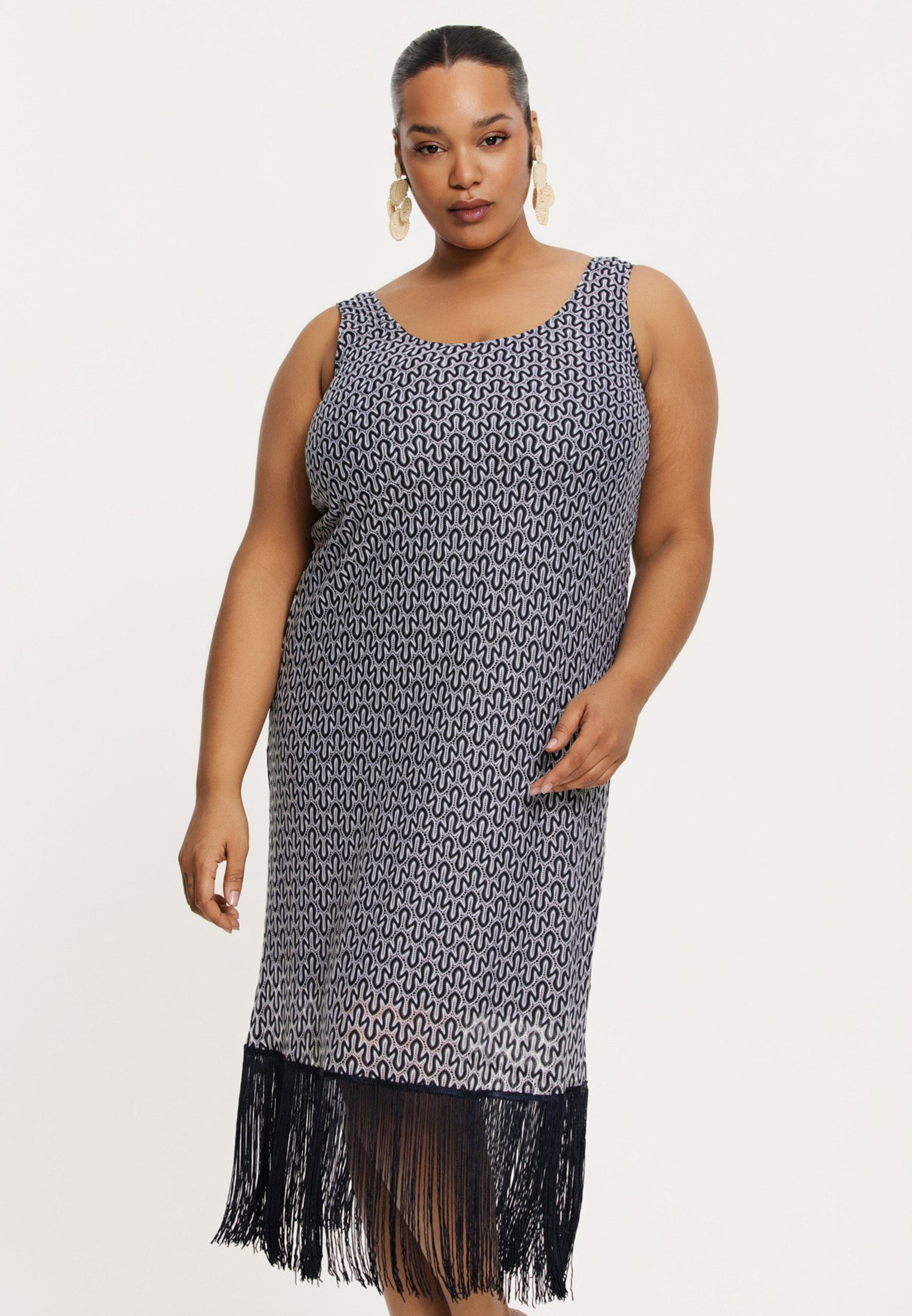 YOEK Midikleid Damen Kleid ärmellos ohne Arm