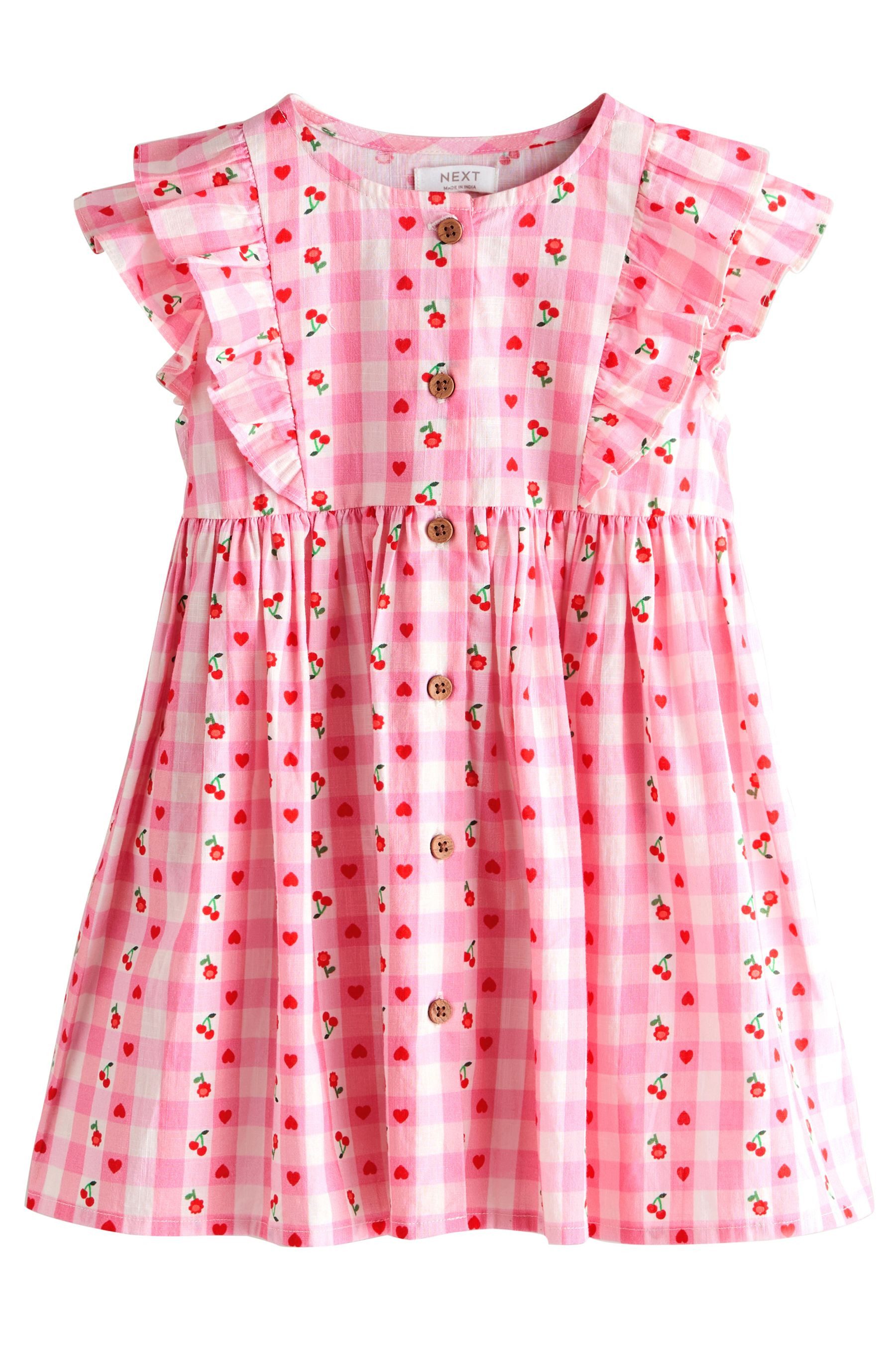 Next Blusenkleid Kleid mit doppelten Rüschenärmeln (1-tlg)