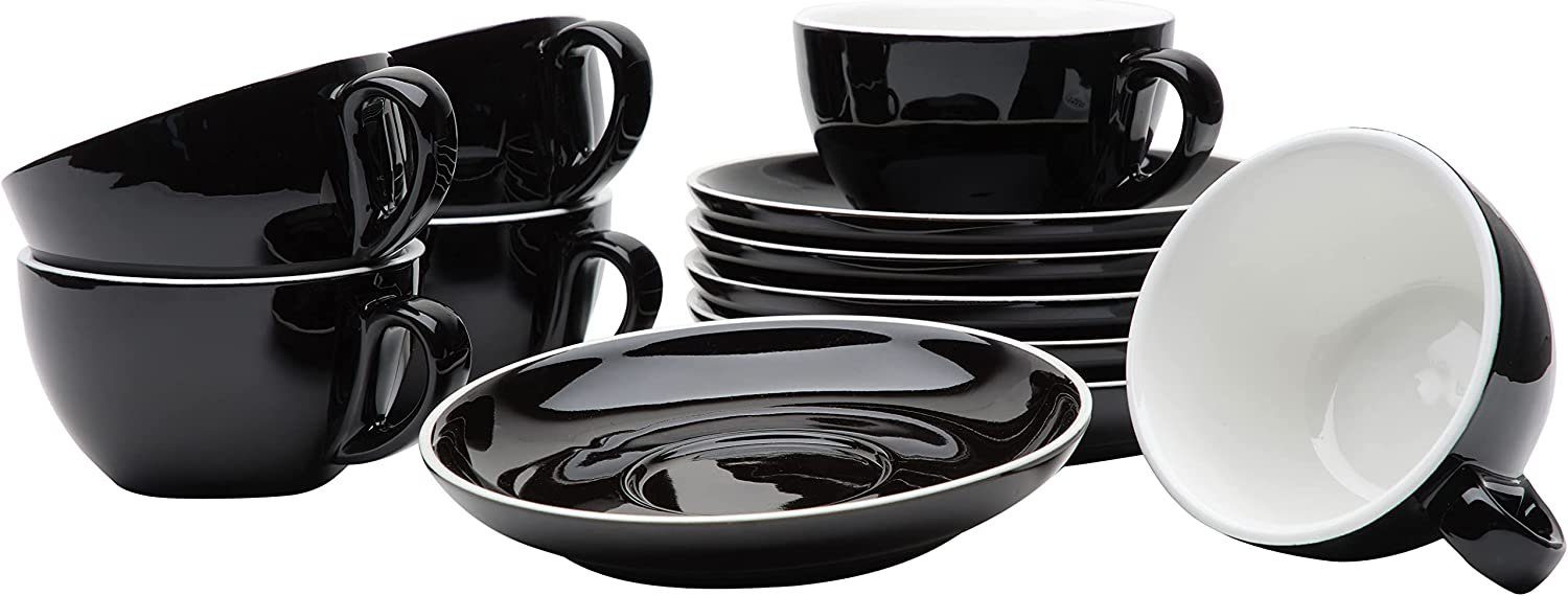 Gastro Spirit Kaffeeservice 12-teiliges Cappuccino-Tassen Set 200 ml, Porzellan, 12-teiliges Set, 200 ml