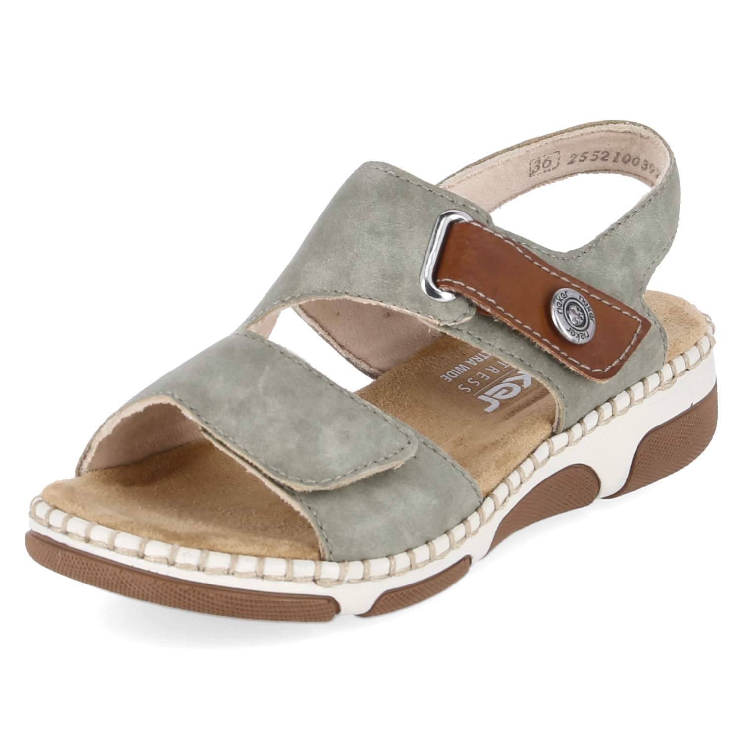 Rieker Rieker Flache Sandalen 66280-52 Damen Synthetik green Sandalette – Bild 2 von 5