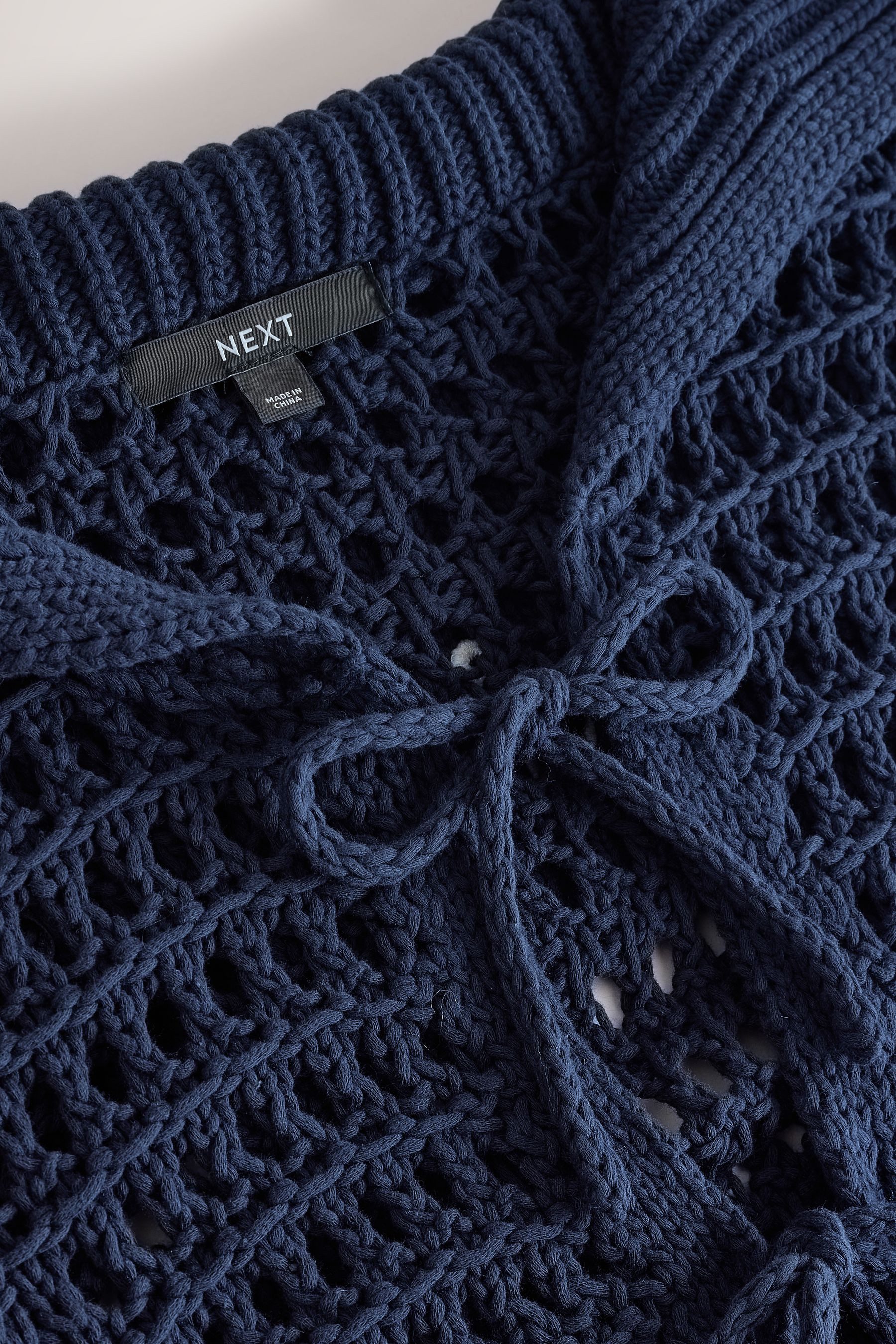 Next Strickjacke Strickjacke mit Matrosenkragen + Mesh (1-tlg) günstig online kaufen