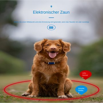 yozhiqu Intelligenter tragbarer GPS-Standort-Tracker Haustier-Halsband-Tracker GPS-Hundetracker (IP67 wasserdicht, magnetische Aufladung, historische Erfolgsbilanz)