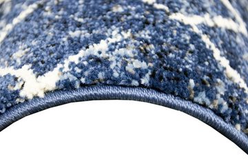 Teppich Designer Teppich Wohnzimmerteppich modern blau creme, Carpetia, rechteckig, Höhe: 15 mm