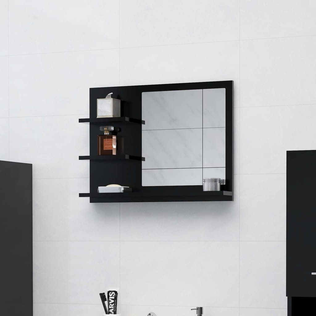 DOTMALL Badspiegel Badspiegel Schwarz 60x10,5x45 cm günstig online kaufen