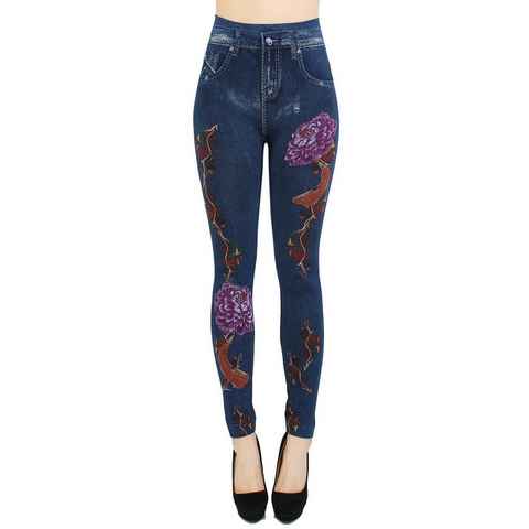 dy_mode Thermoleggings Thermo Leggings Damen Jeggings Gefüttert Thermoleggings Innenfutter Gefüttert