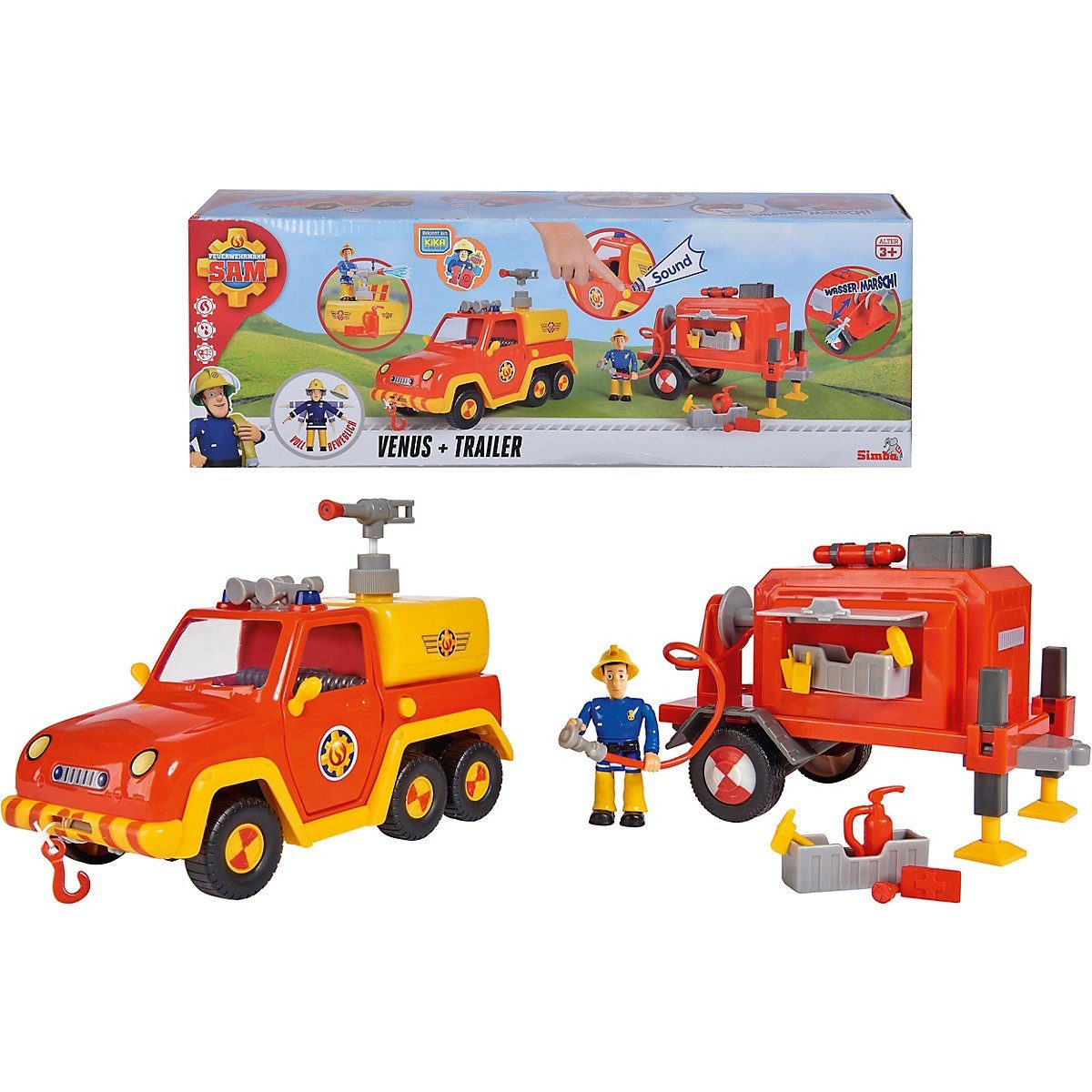 SIMBA Spielzeug-Auto »Feuerwehrmann Sam Venus mit Anhänger und Figur«  online kaufen | OTTO