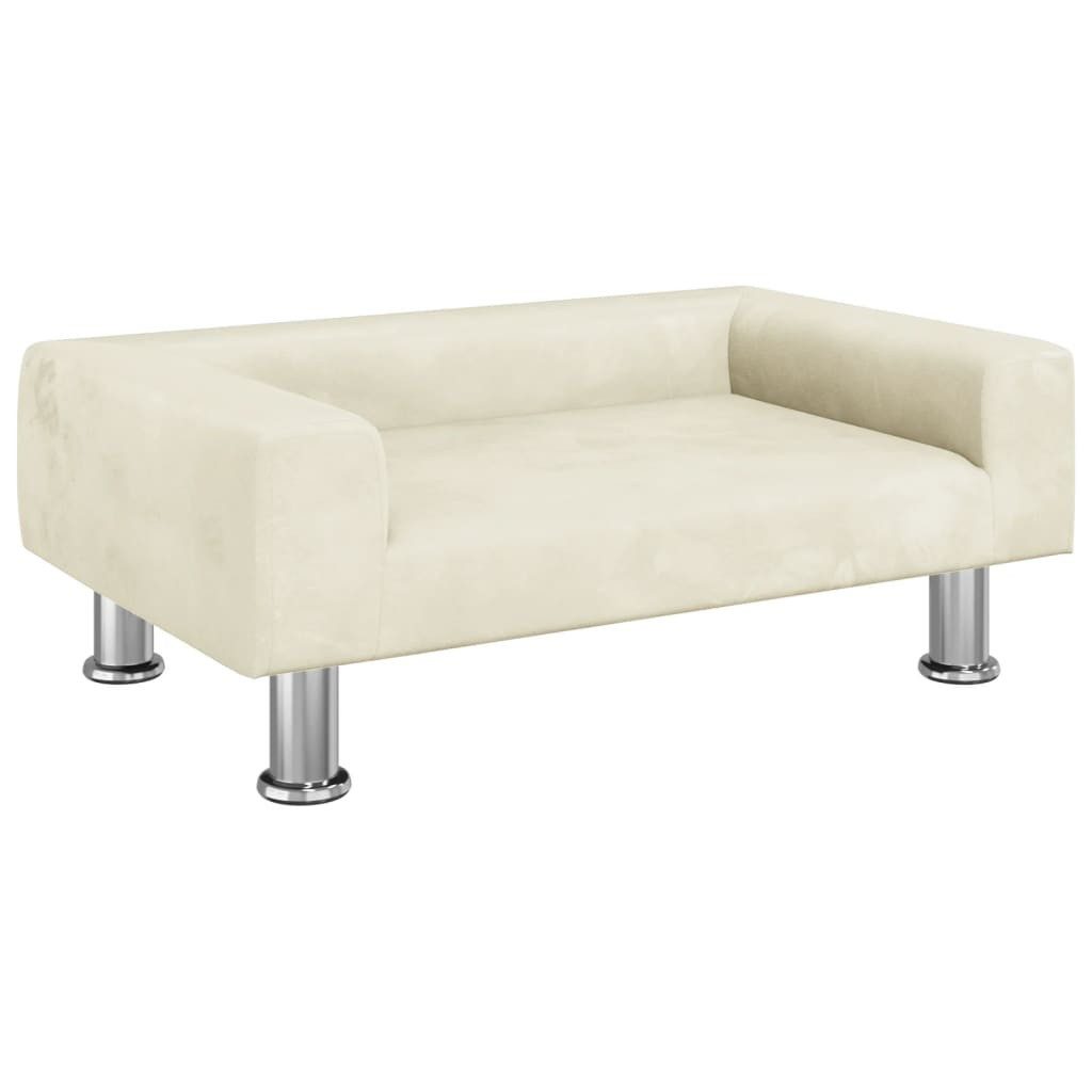 vidaXL Kindersofa, Kindersofa Creme 70x45x26,5 cm Samt
