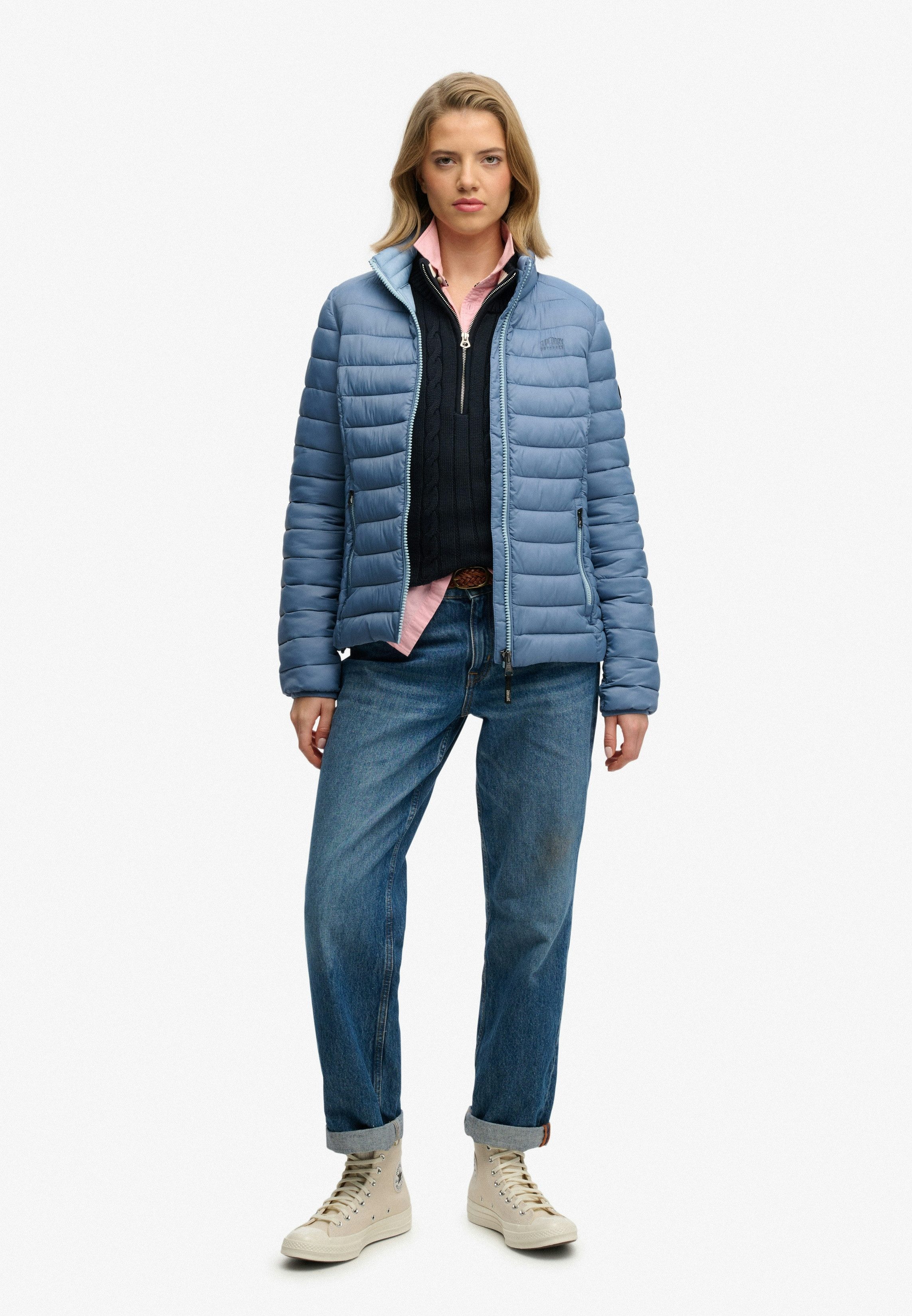 Superdry Steppjacke Fuji Lite Padded Jacket aus Nylon, normale Passform, mit Reißverschluss