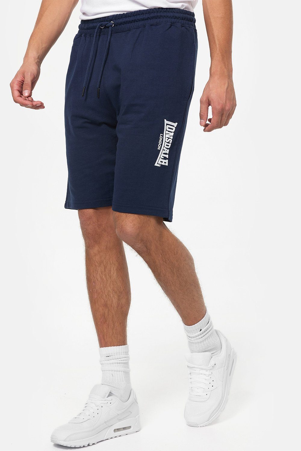 FRINGFORD Navy/White Lonsdale Sweatshorts