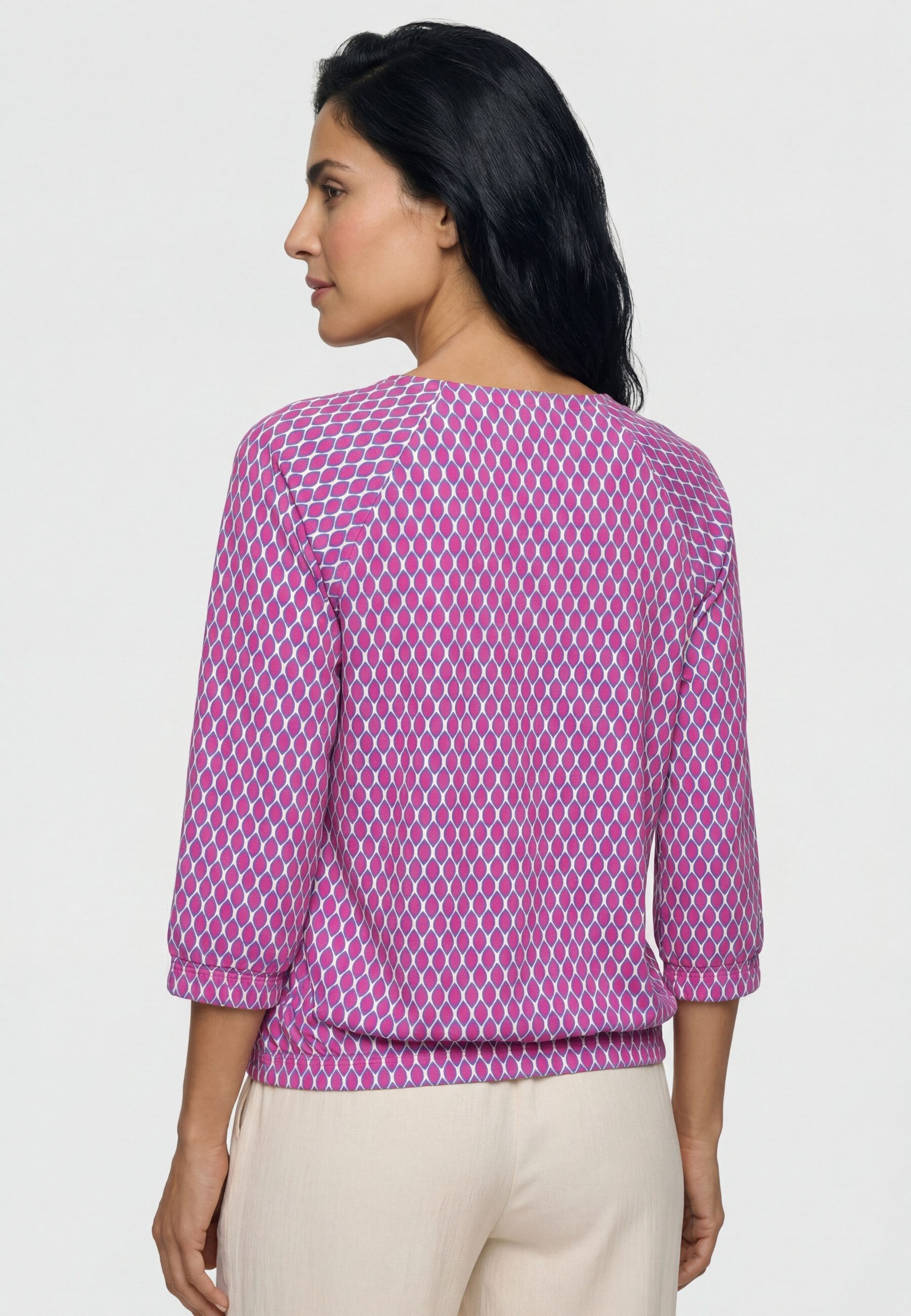 Olsen Tunikashirt Shirt mit femininem Tunika-Ausschnitt