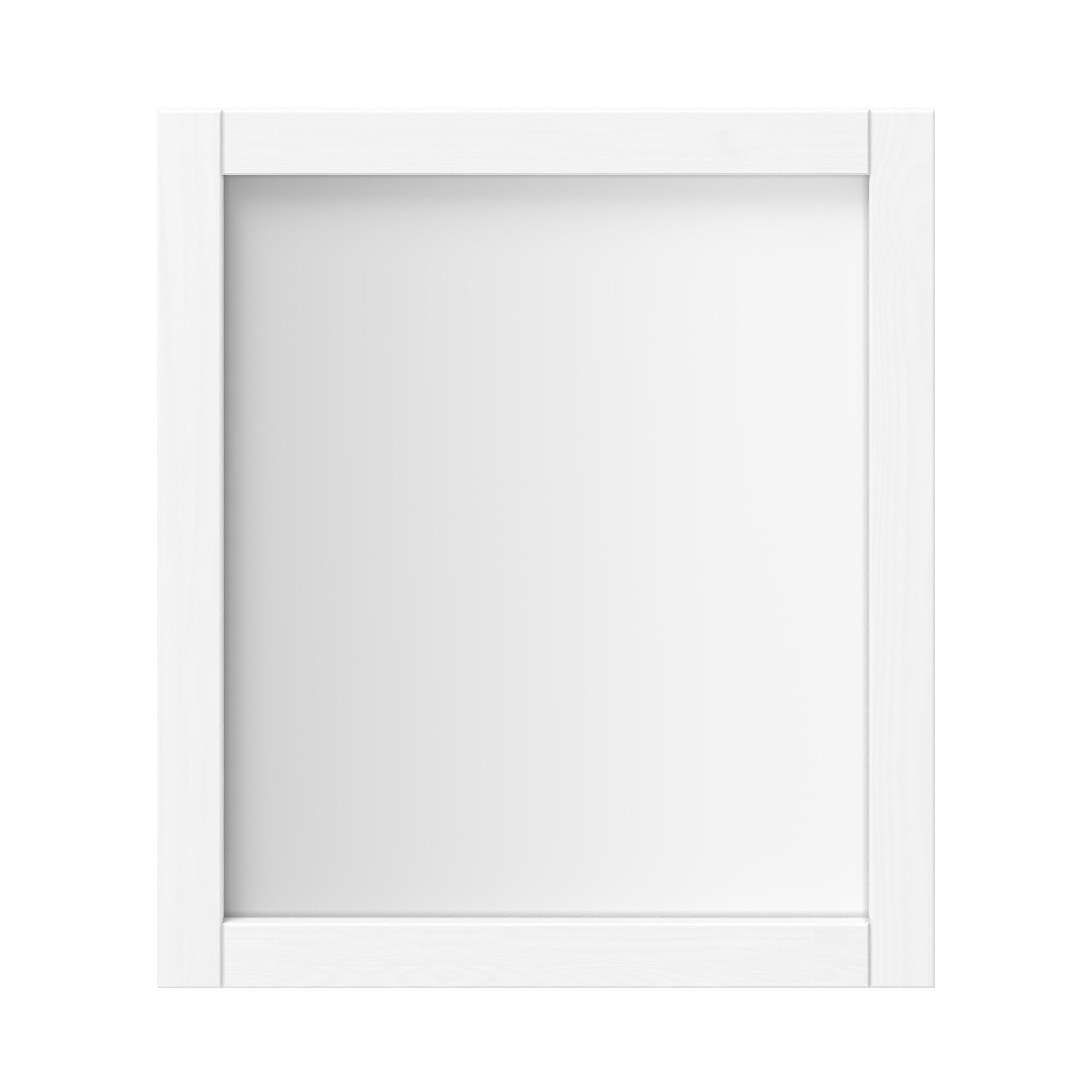 Woodroom Spiegel Valencia, Kiefer massiv lackiert, BxHxT 62x70x3 cm Weiß | weiß